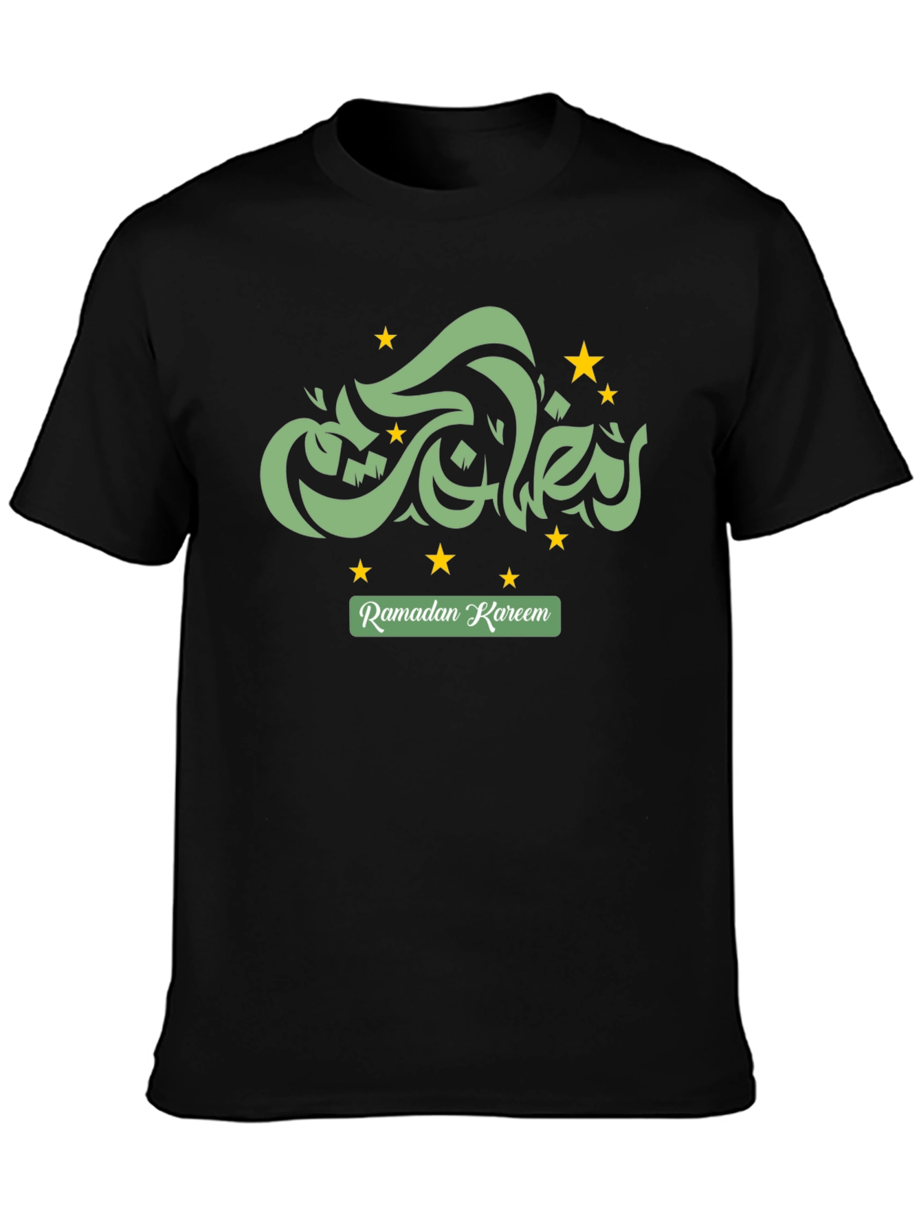 Ramadan Kareem Graphic Tee - Black Cotton T-Shirt