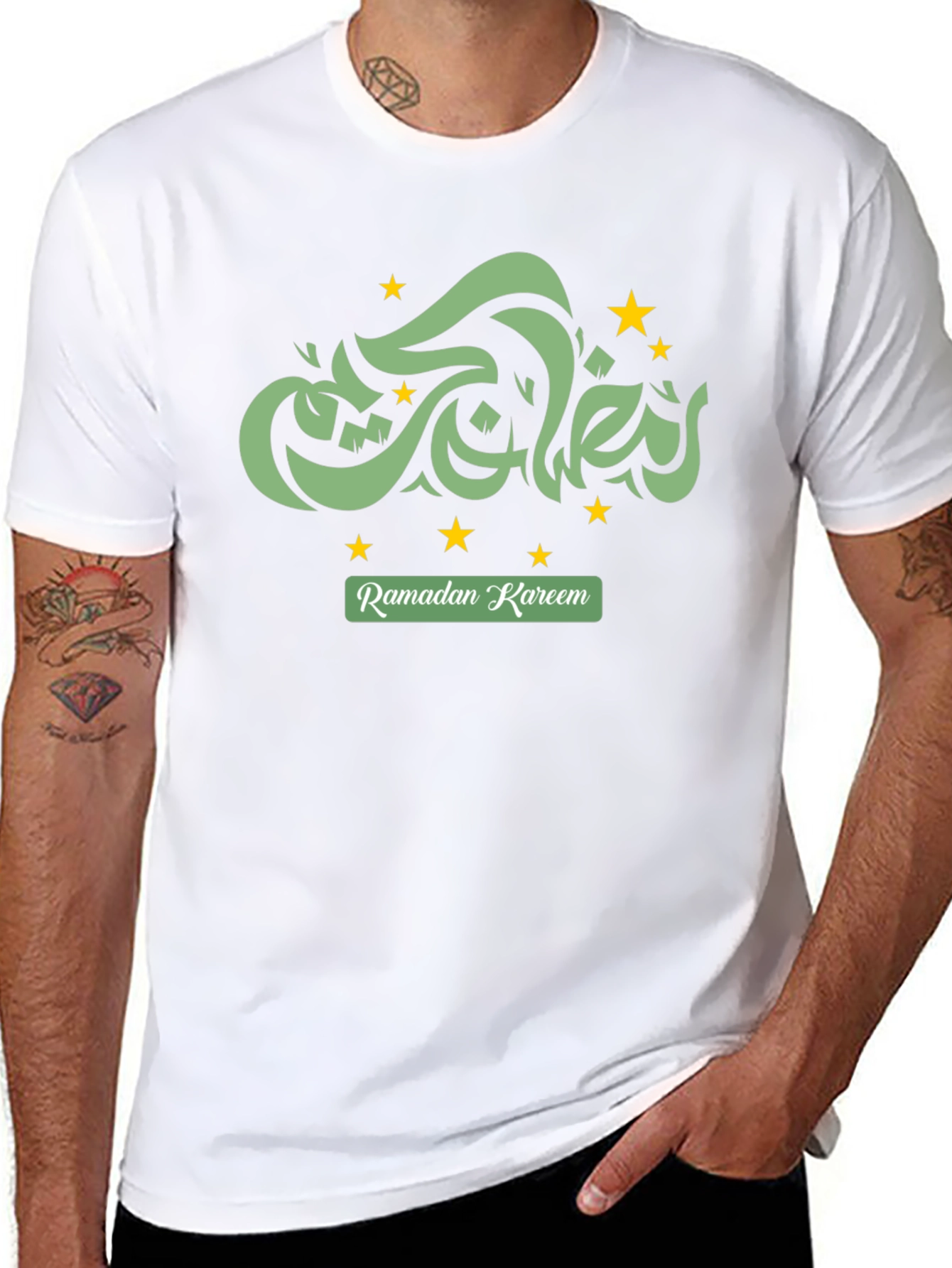 Ramadan Kareem Graphic Tee - Black Cotton T-Shirt
