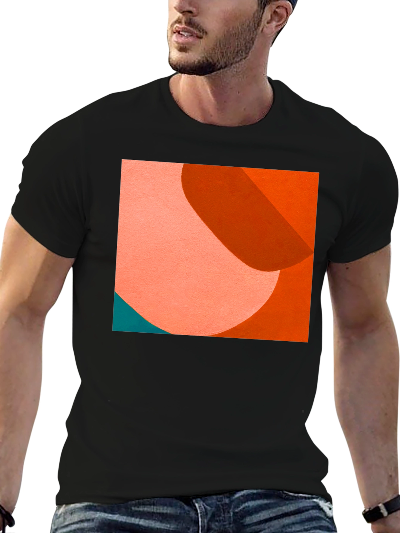 Modern Art Graphic Tee - Abstract Black T-Shirt