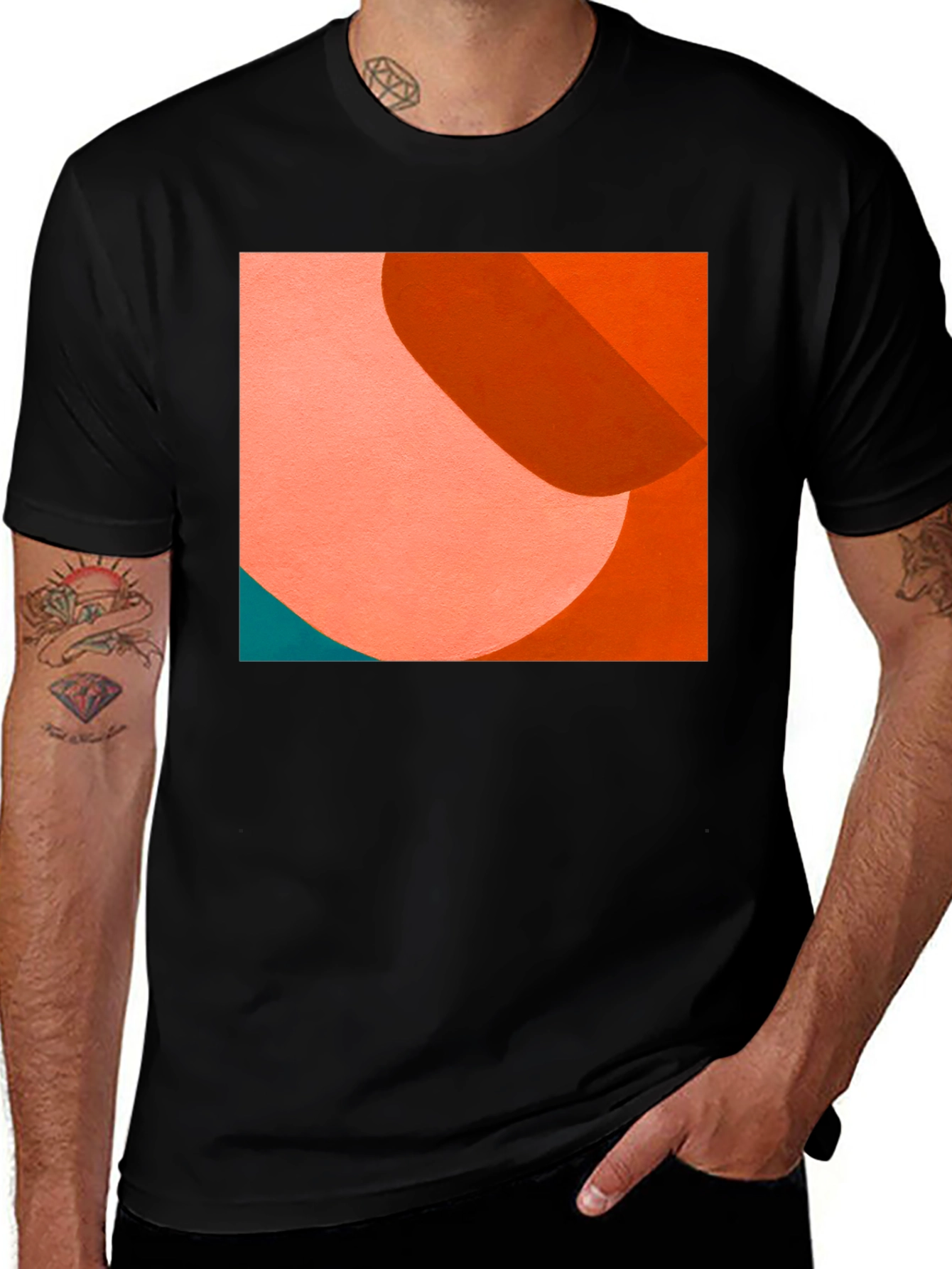 Modern Art Graphic Tee - Abstract Black T-Shirt