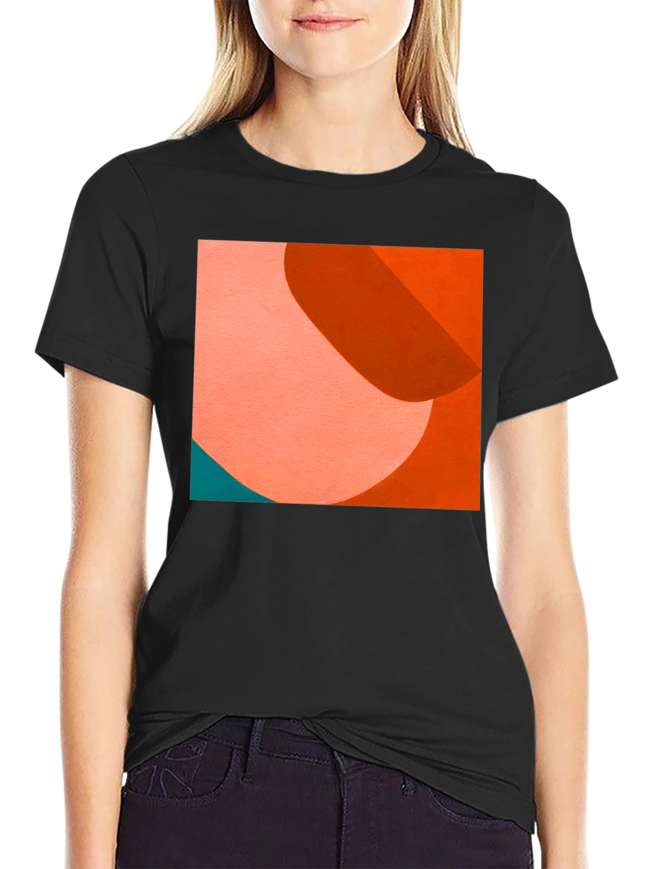 Modern Art Graphic Tee - Abstract Black T-Shirt