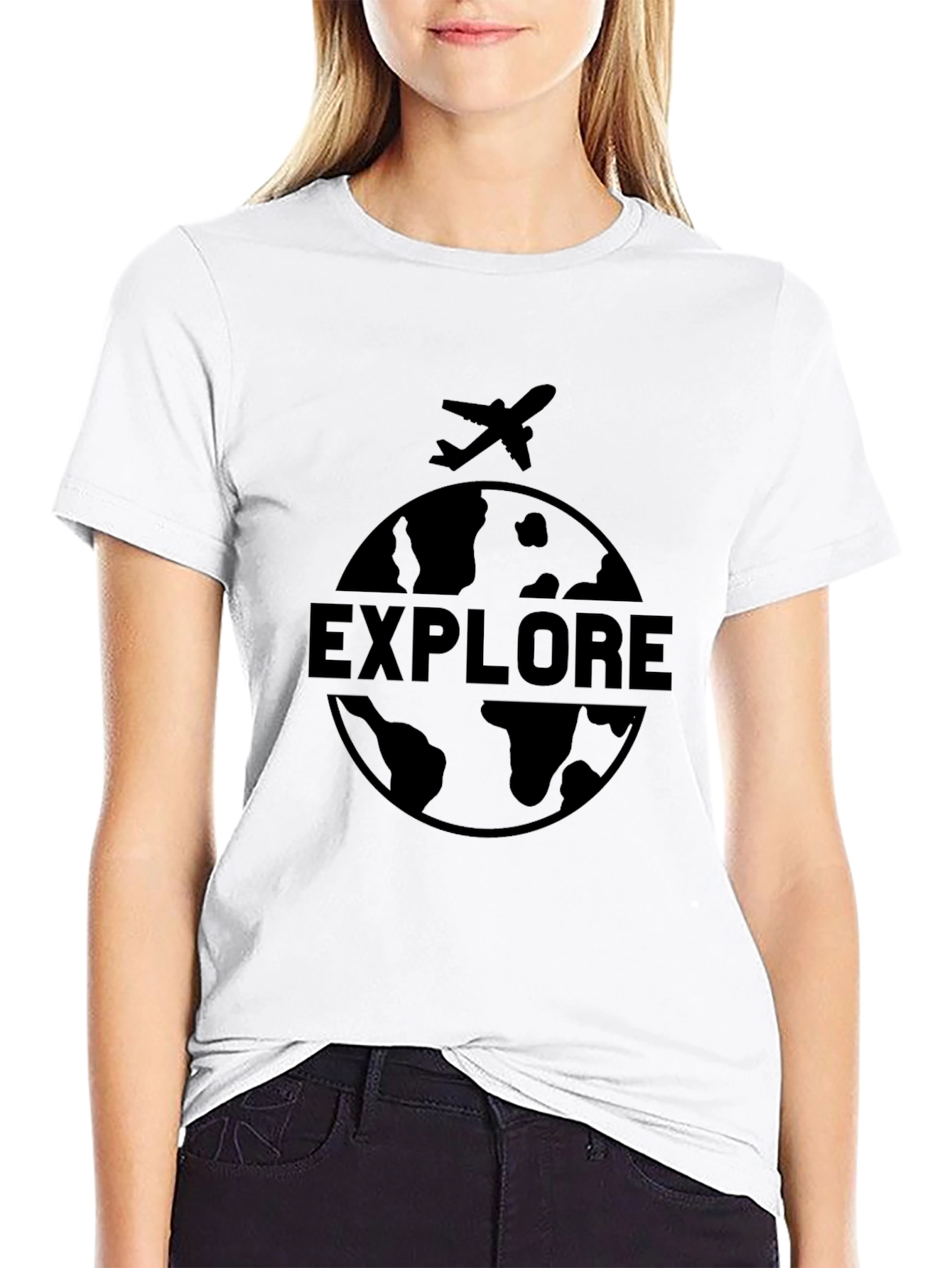 Explore Globe Graphic Tee - Black