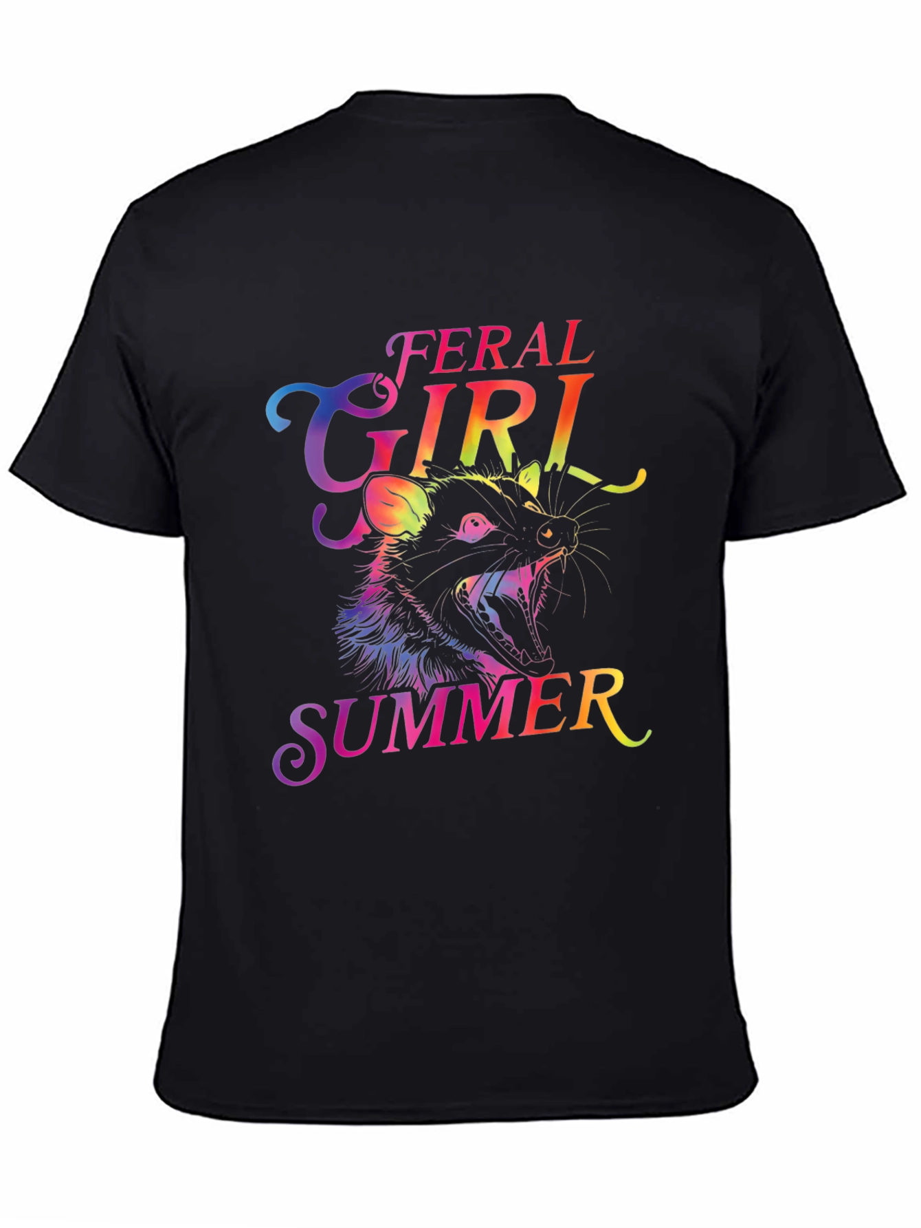 Feral Girl Summer Rainbow Graphic Tee