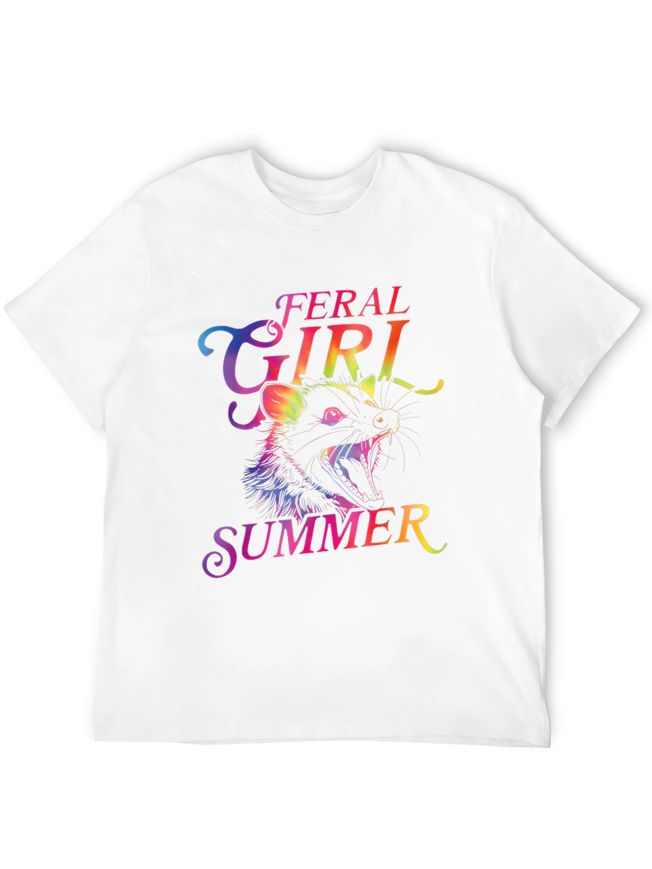 Feral Girl Summer Rainbow Graphic Tee