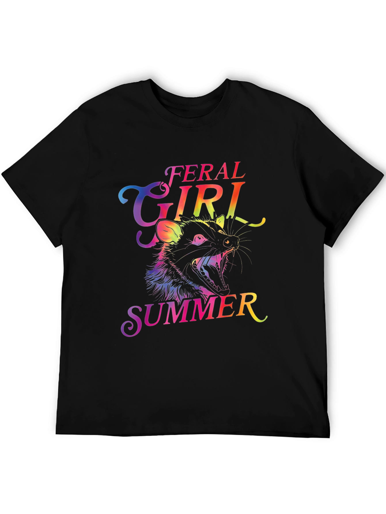Feral Girl Summer Rainbow Graphic Tee
