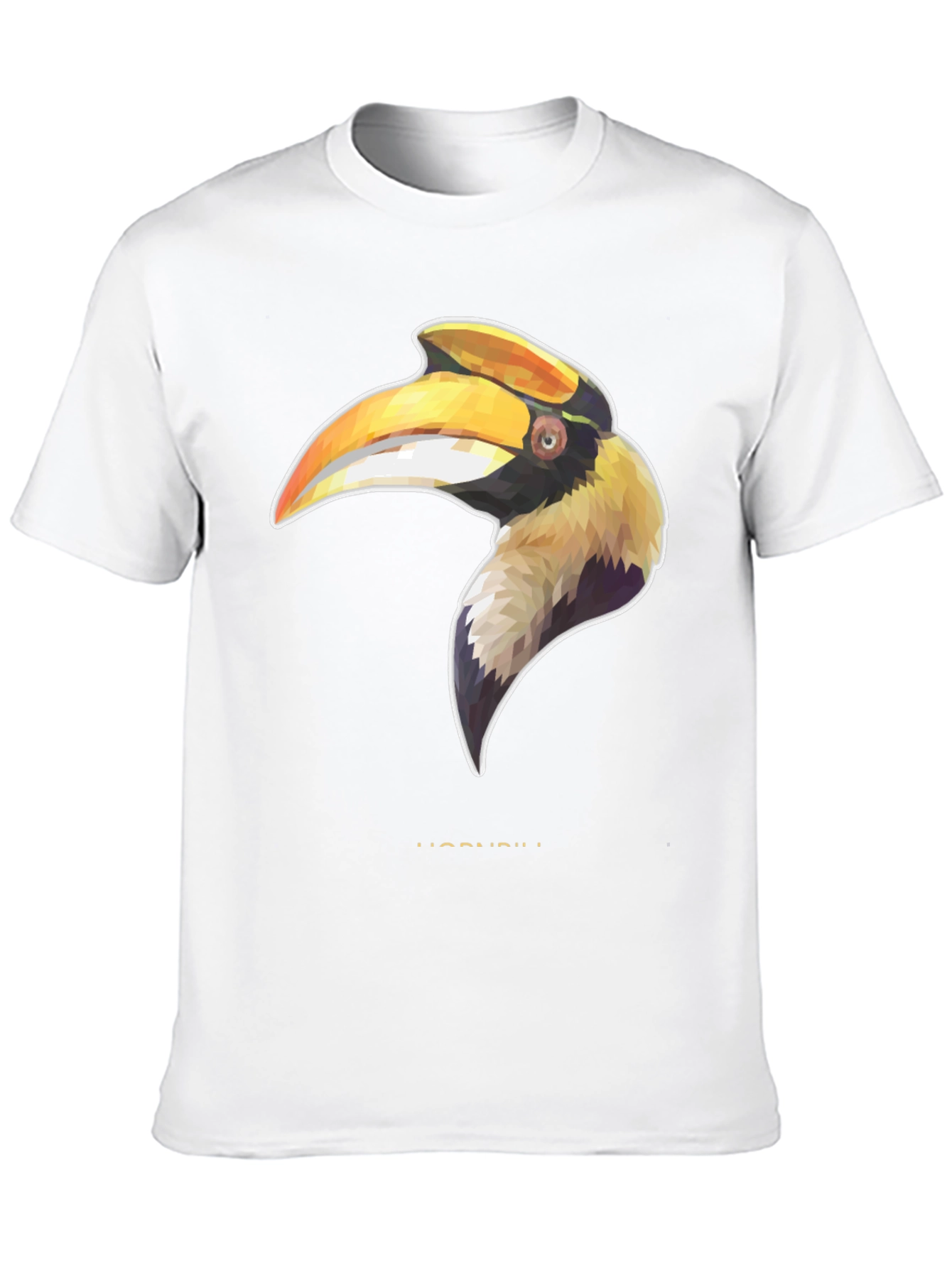 Hornbill Graphic Print Black T-Shirt