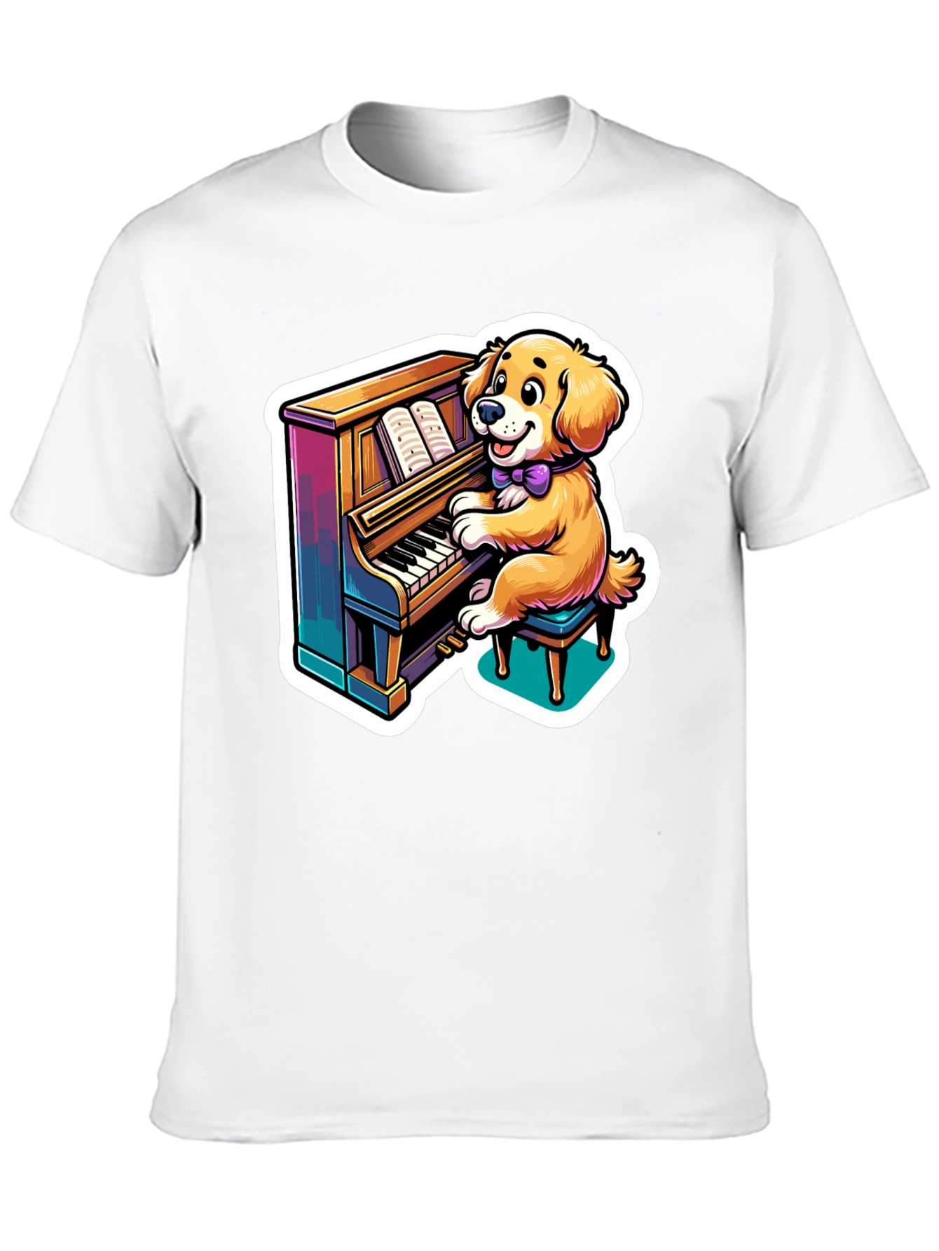 Dog Playing Piano T-Shirt