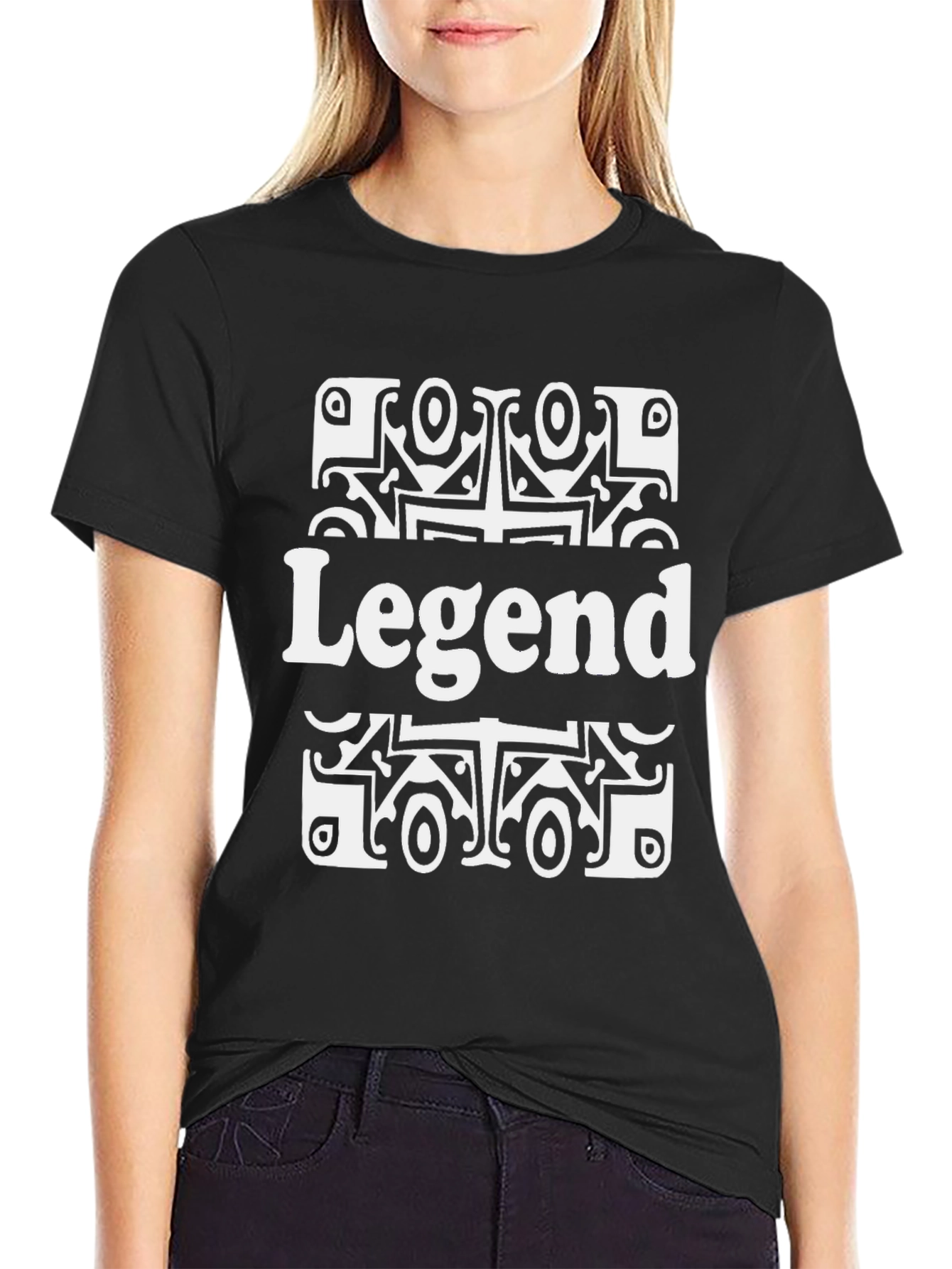 Legend Graphic Tee - Stylish Black Cotton T-Shirt