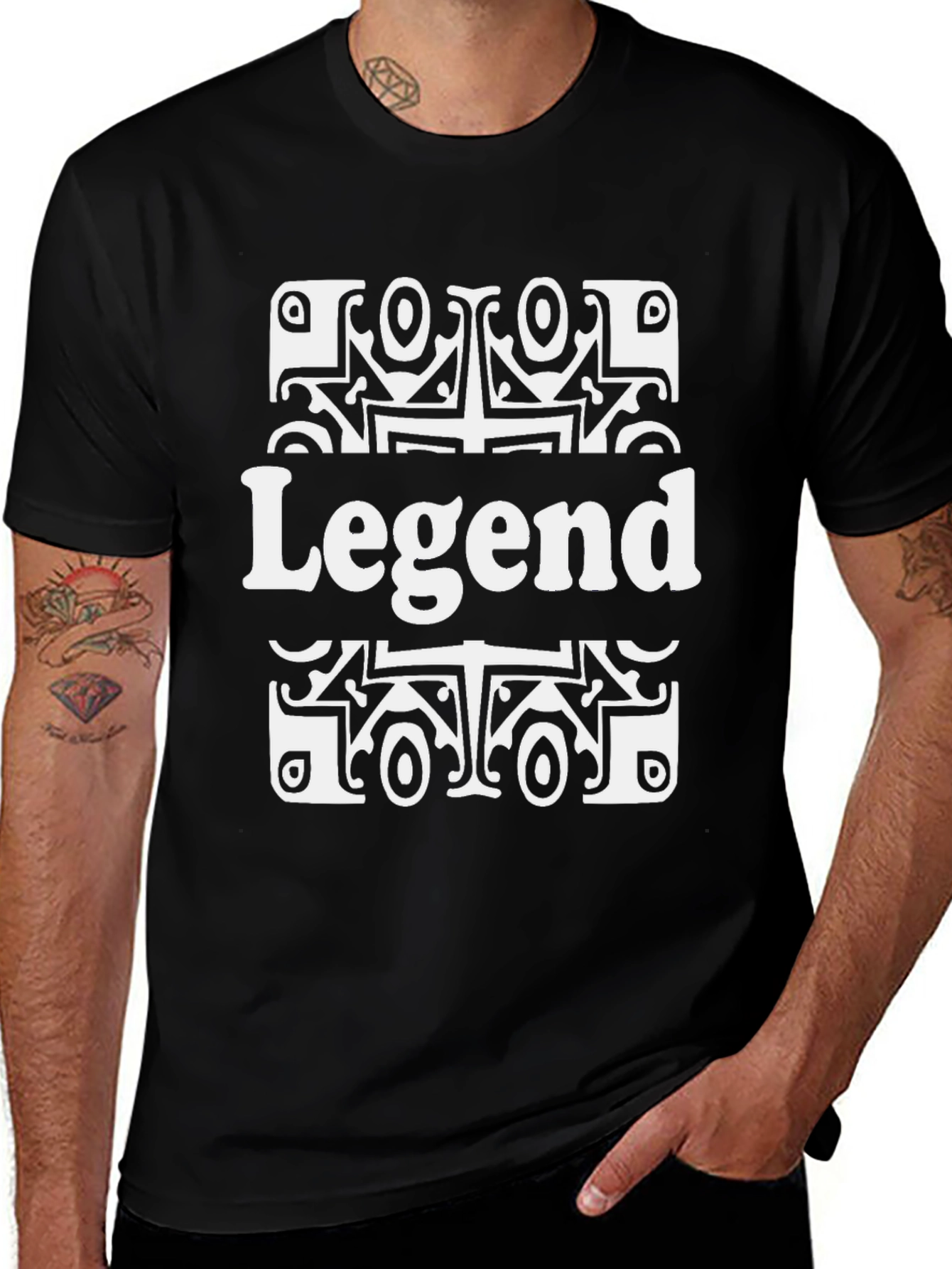 Legend Graphic Tee - Stylish Black Cotton T-Shirt