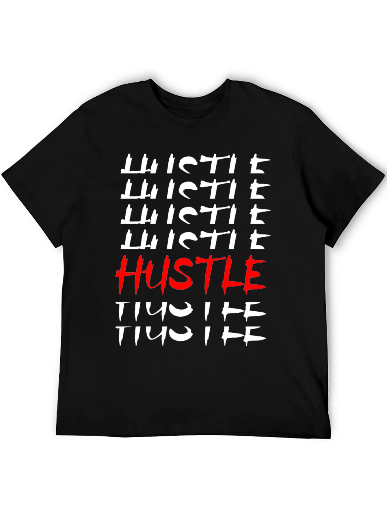 Hustle Graphic Print T-Shirt - Trendy Streetwear