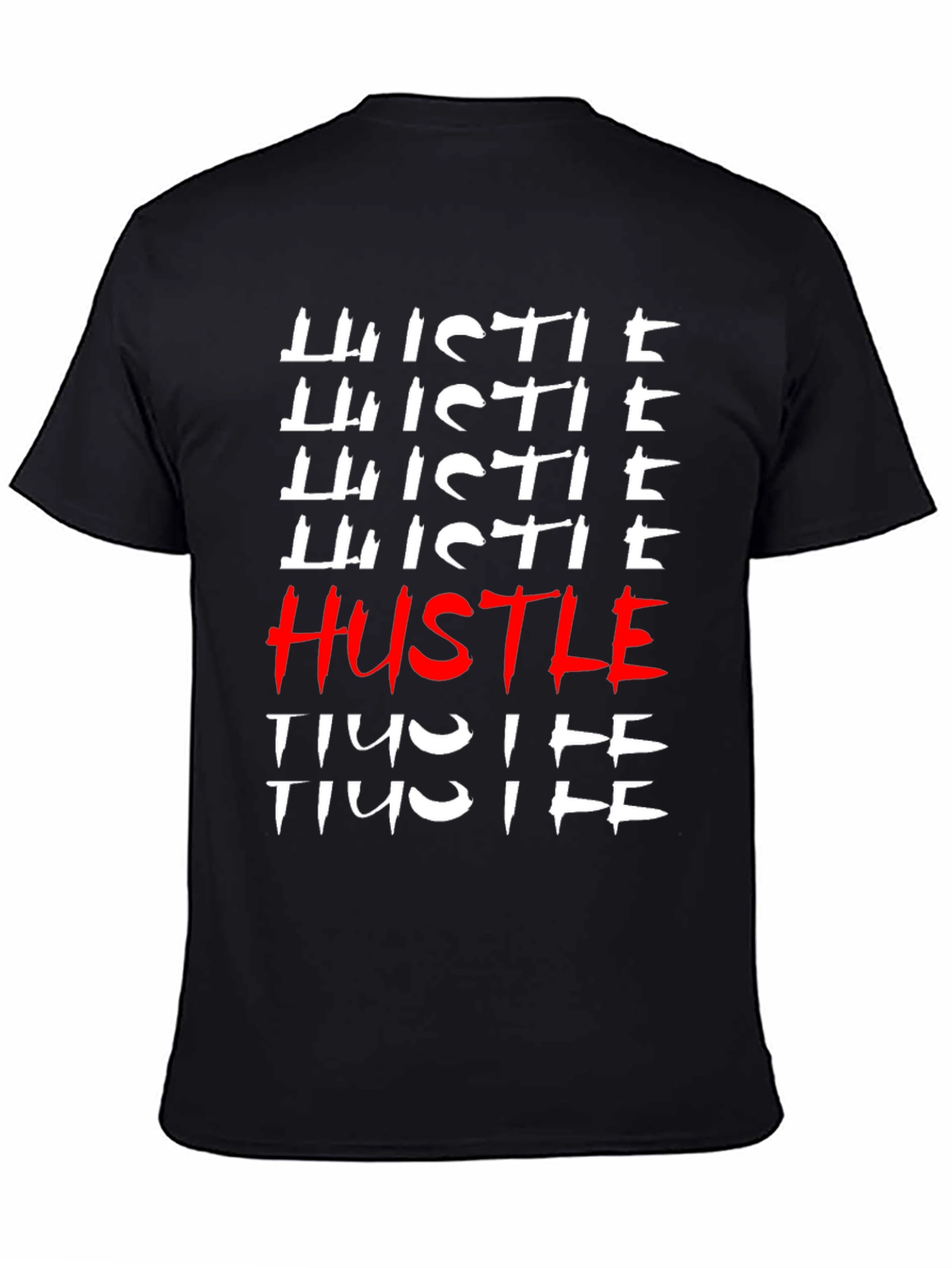 Hustle Graphic Print T-Shirt - Trendy Streetwear