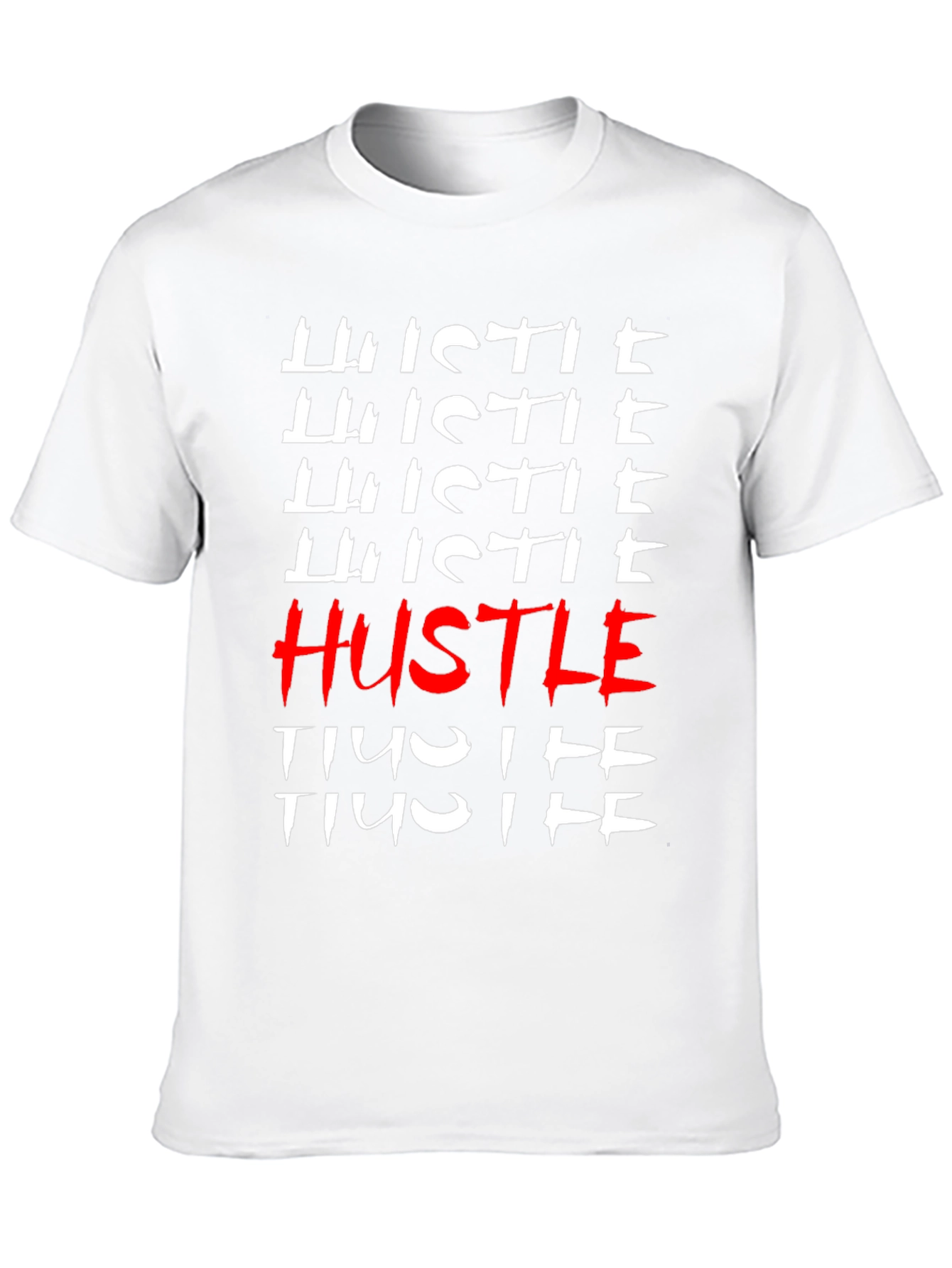 Hustle Graphic Print T-Shirt - Trendy Streetwear