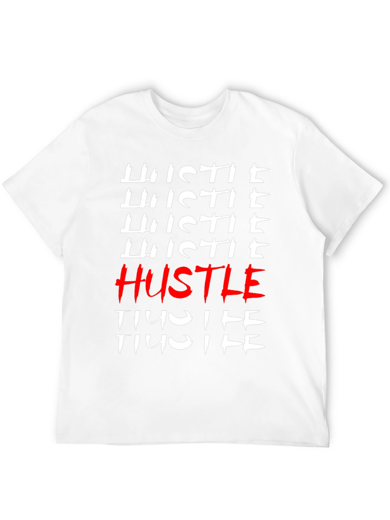Hustle Graphic Print T-Shirt - Trendy Streetwear