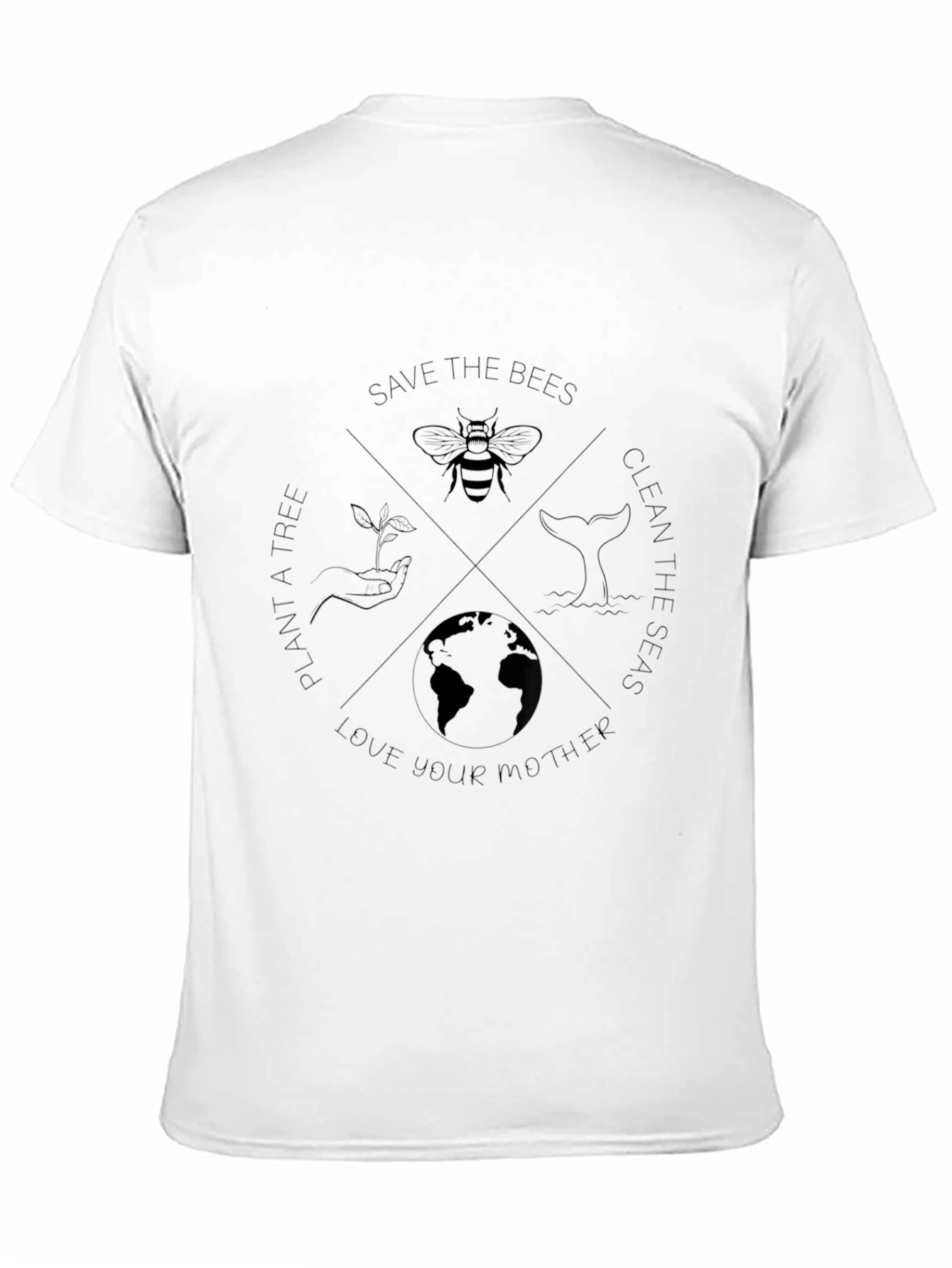 Save the Bees Graphic Tee - Black Cotton T-Shirt