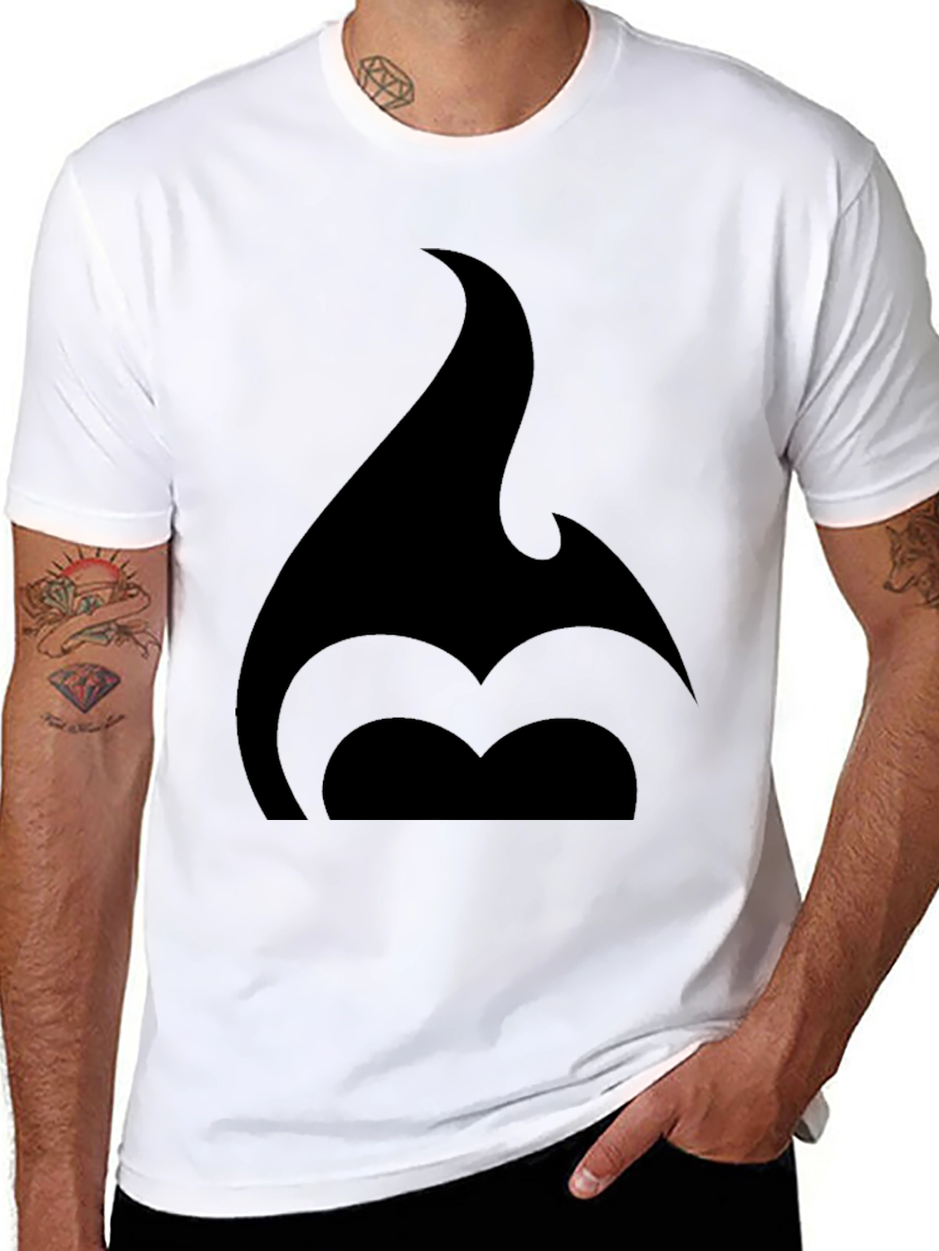 Bold Black T-Shirt with Abstract Graphic
