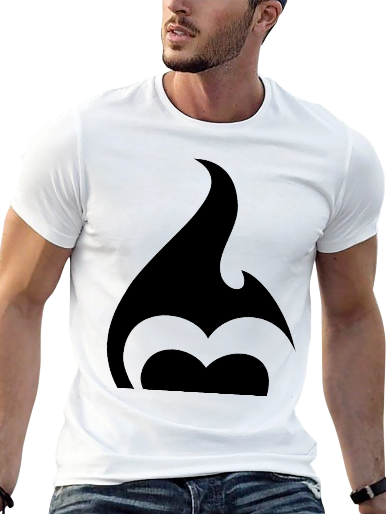 Bold Black T-Shirt with Abstract Graphic