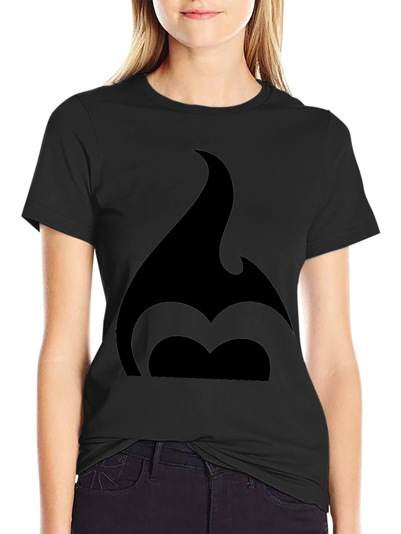 Bold Black T-Shirt with Abstract Graphic