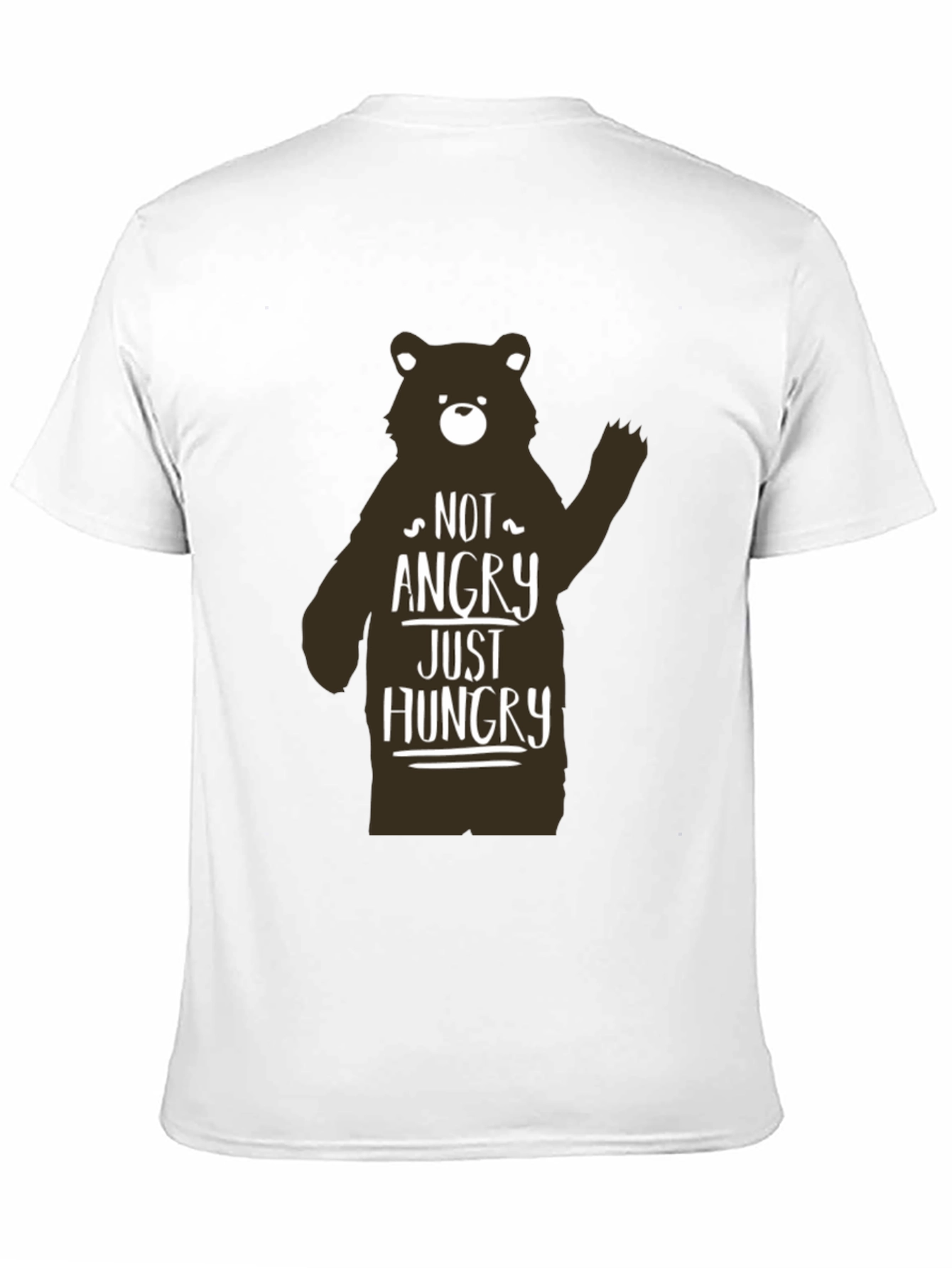 Not Angry Just Hungry Bear Graphic T-Shirt