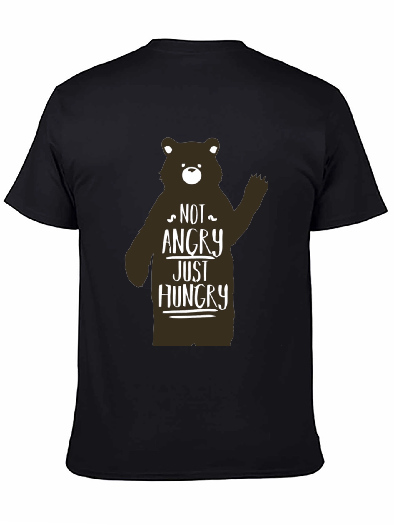 Not Angry Just Hungry Bear Graphic T-Shirt