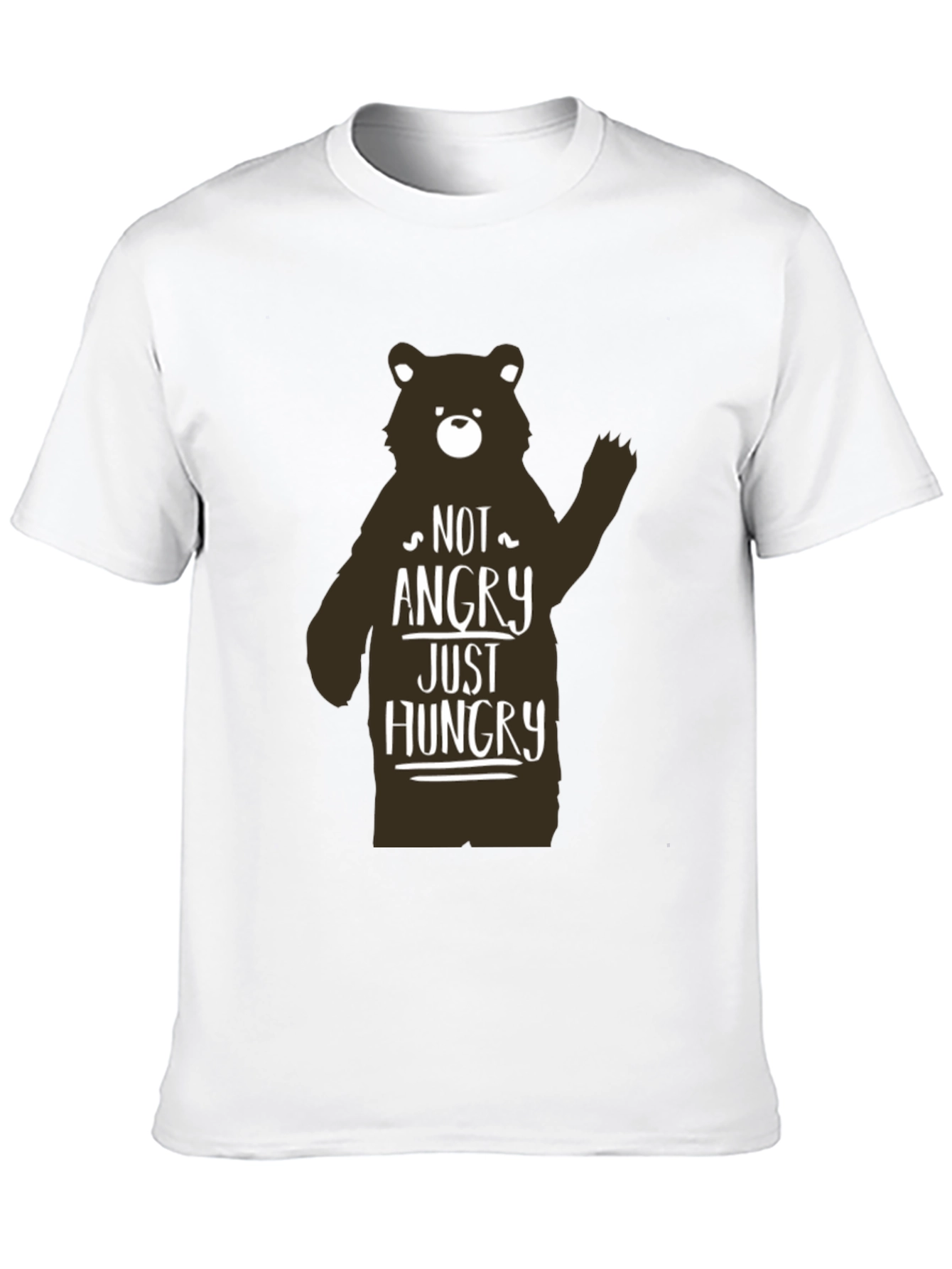 Not Angry Just Hungry Bear Graphic T-Shirt