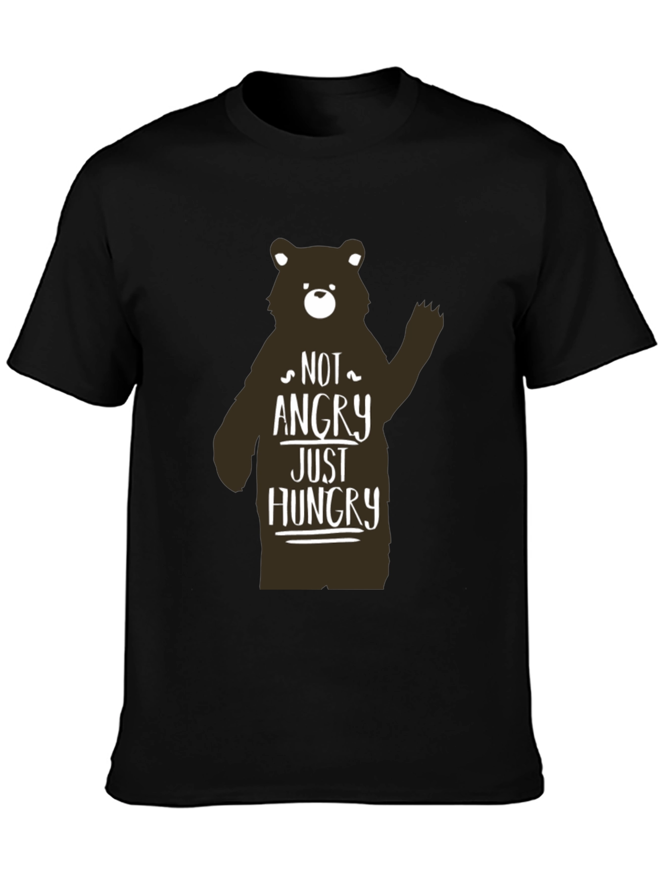 Not Angry Just Hungry Bear Graphic T-Shirt