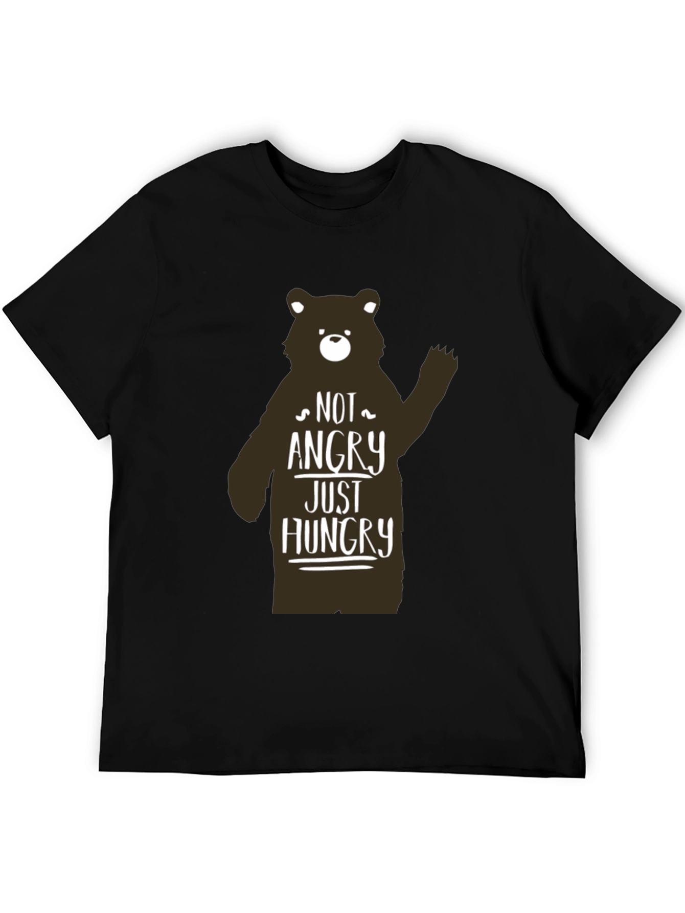 Not Angry Just Hungry Bear Graphic T-Shirt