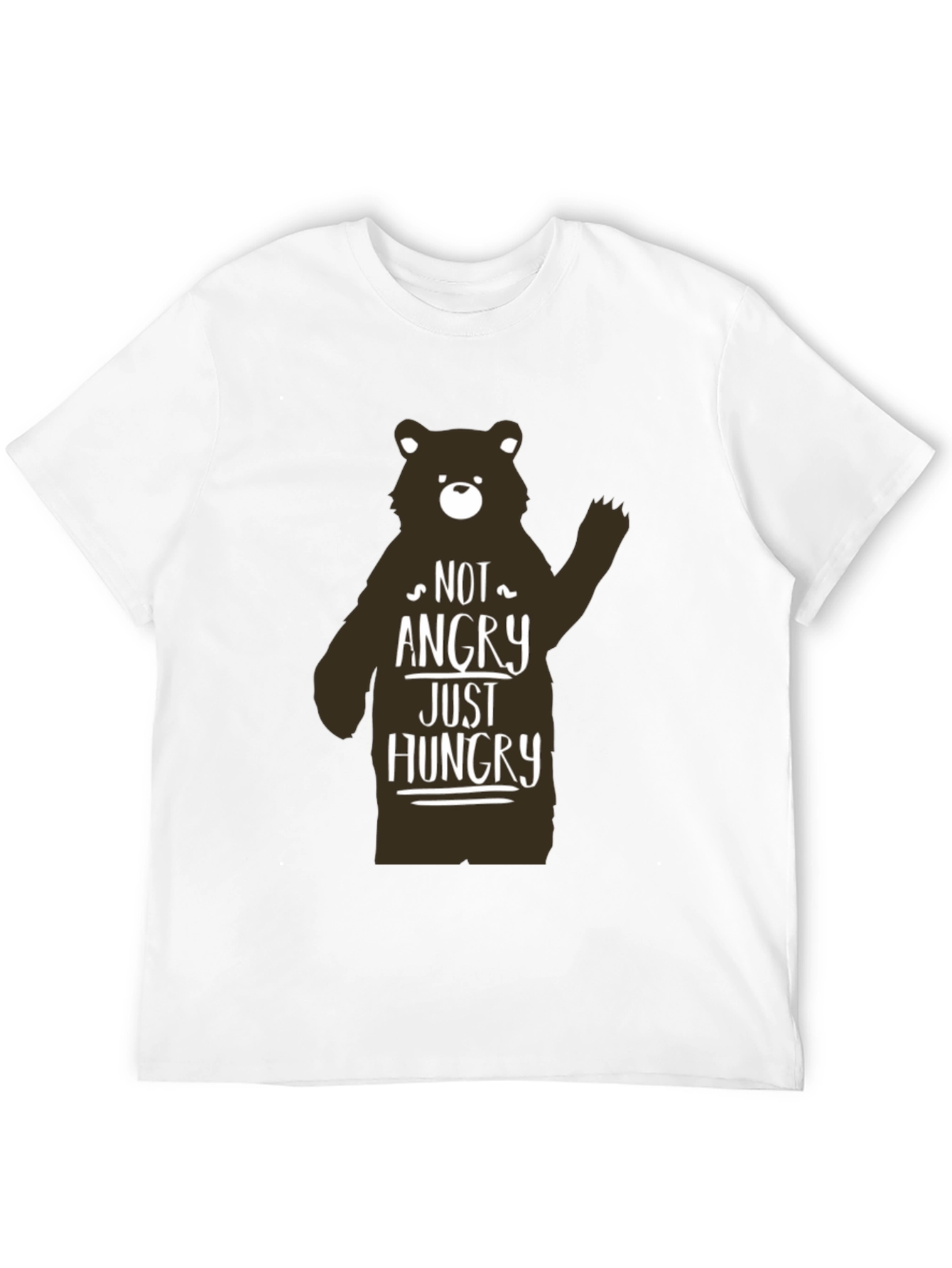 Not Angry Just Hungry Bear Graphic T-Shirt