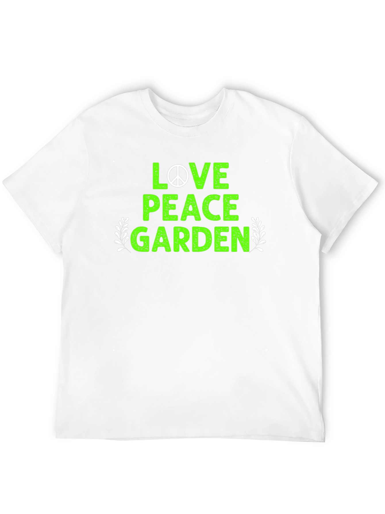 Love Peace Garden T-Shirt - Black Cotton Tee