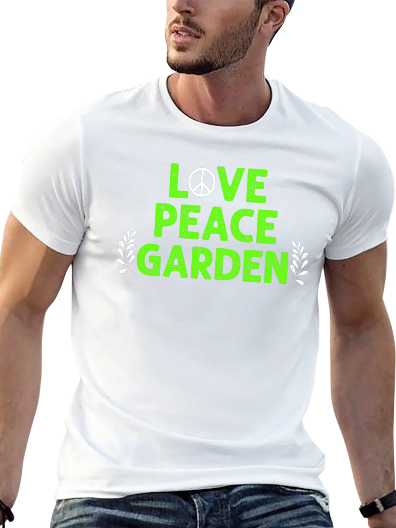 Love Peace Garden T-Shirt - Black Cotton Tee