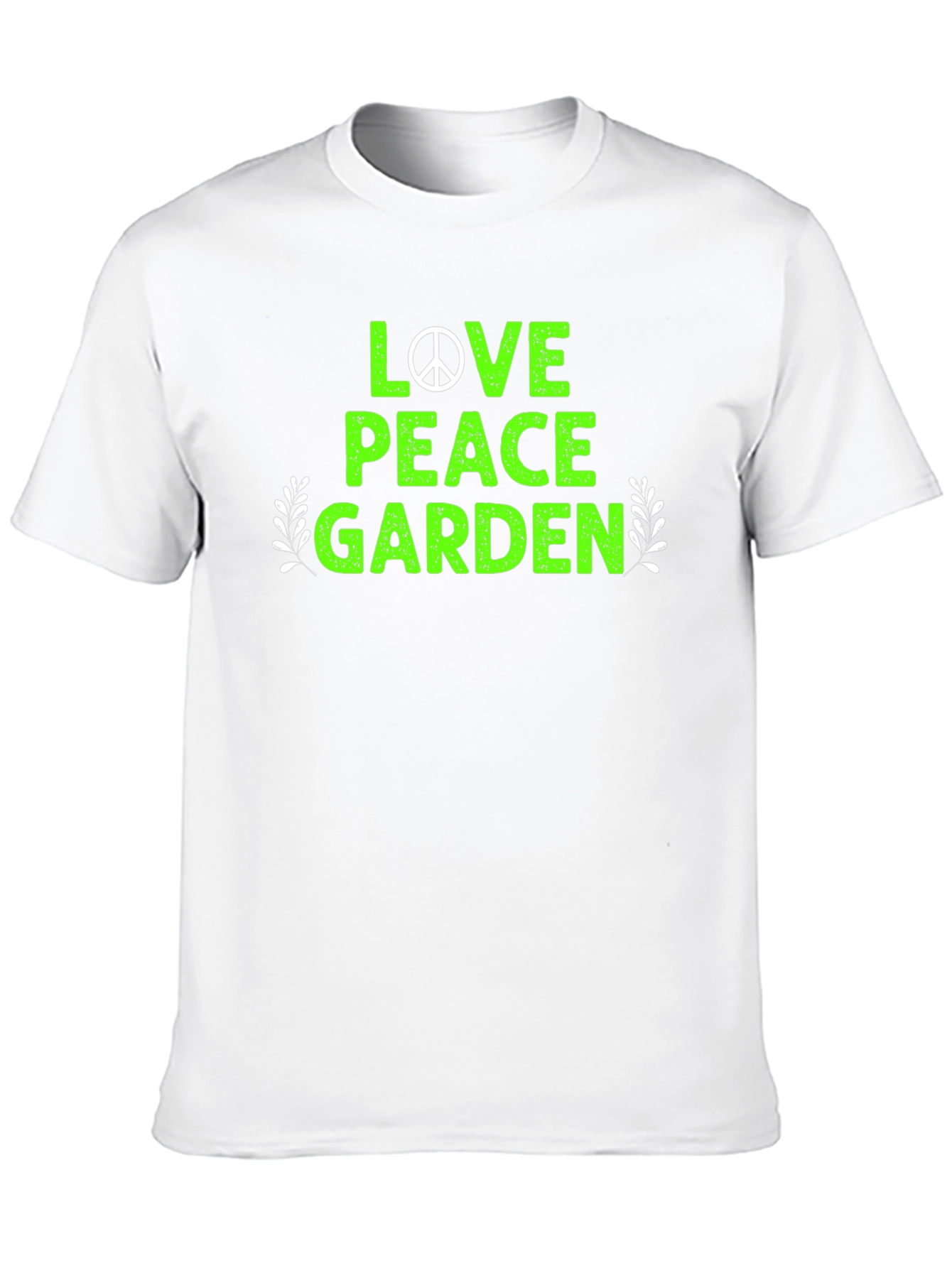 Love Peace Garden T-Shirt - Black Cotton Tee