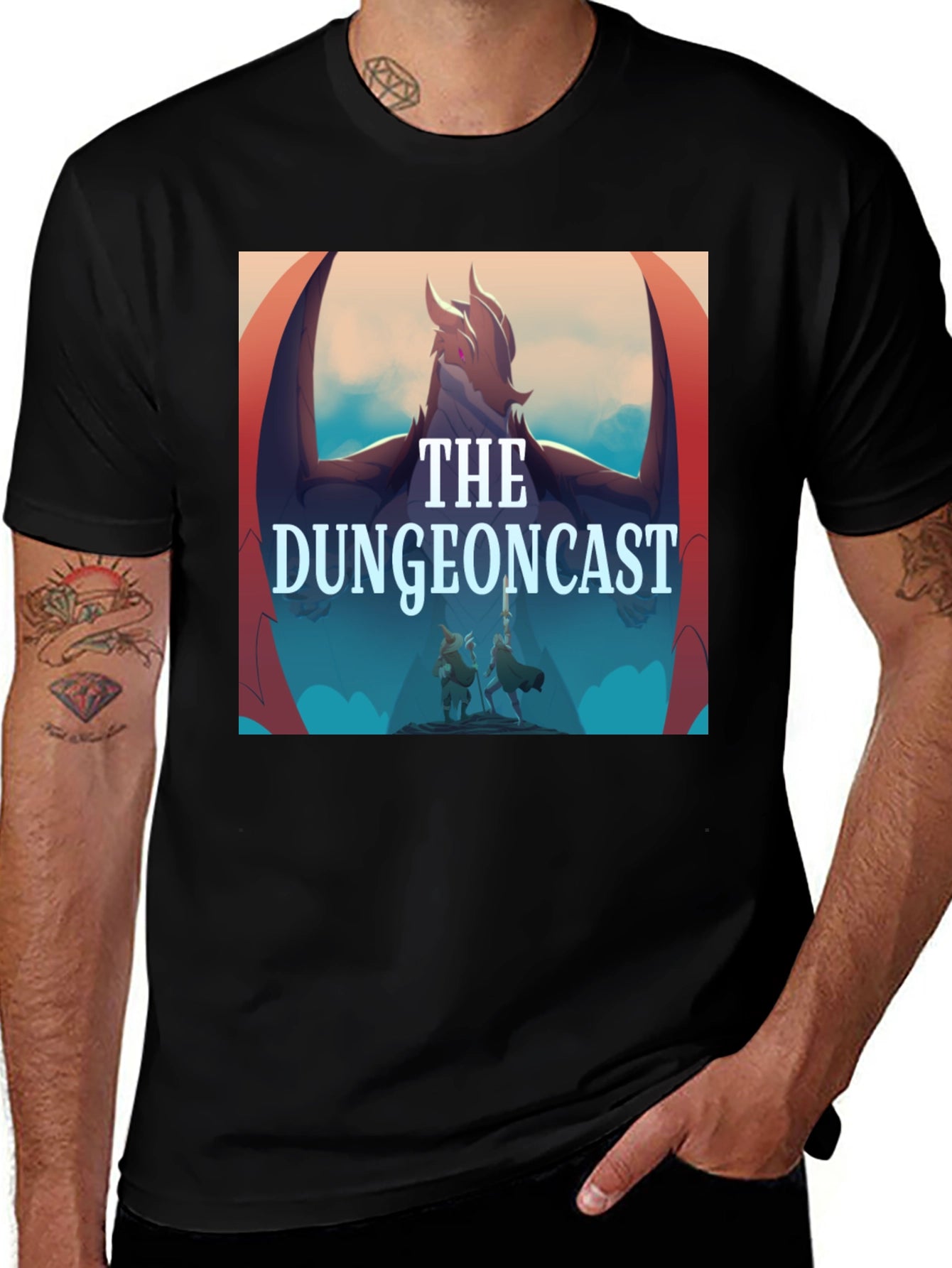 The Dungeoncast Black T-Shirt - Fantasy Podcast Apparel