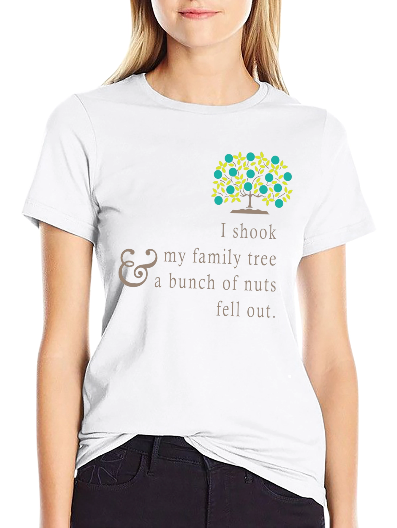 Funny Family Tree Black T-Shirt