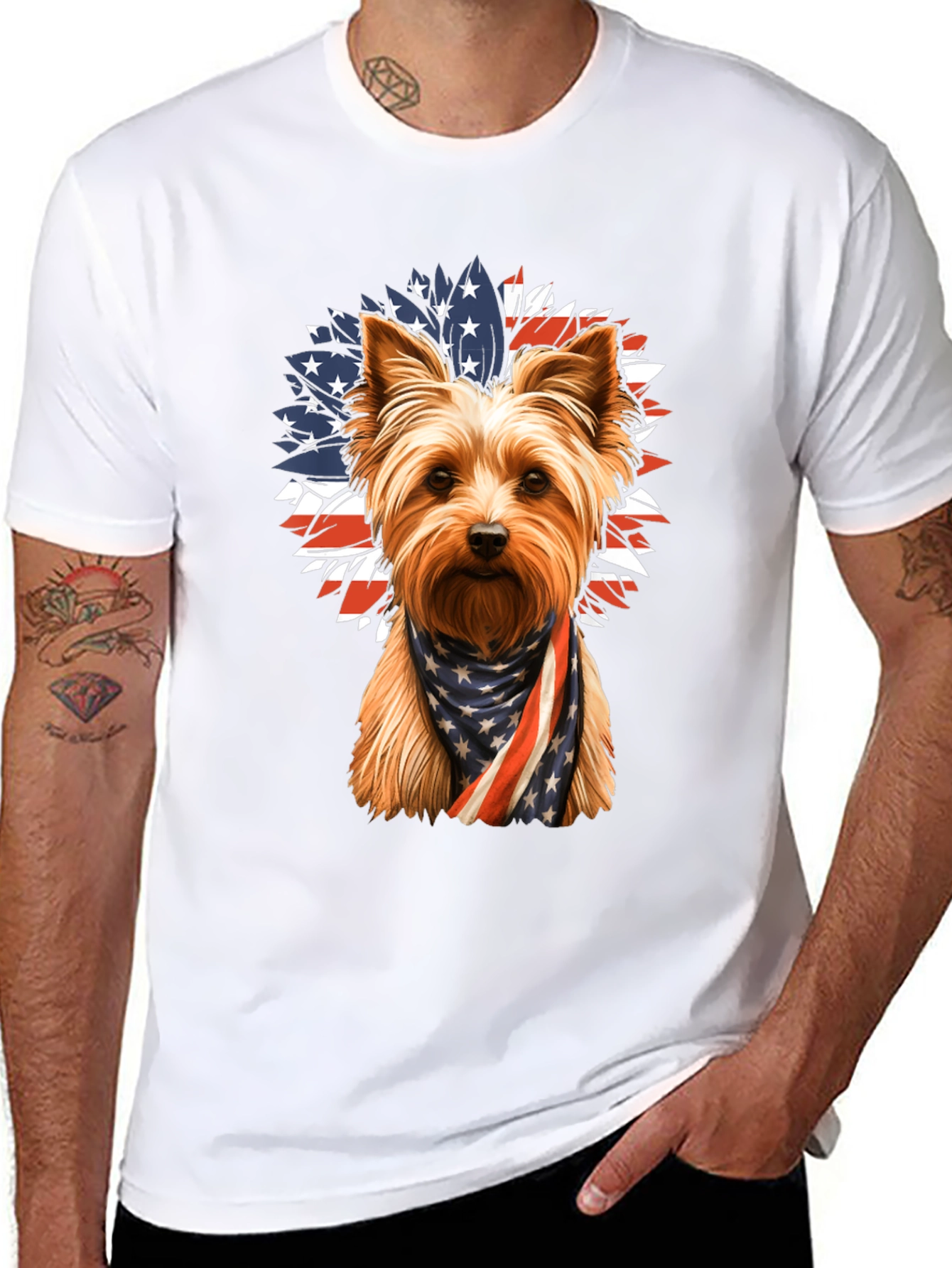 Patriotic Yorkie T-Shirt