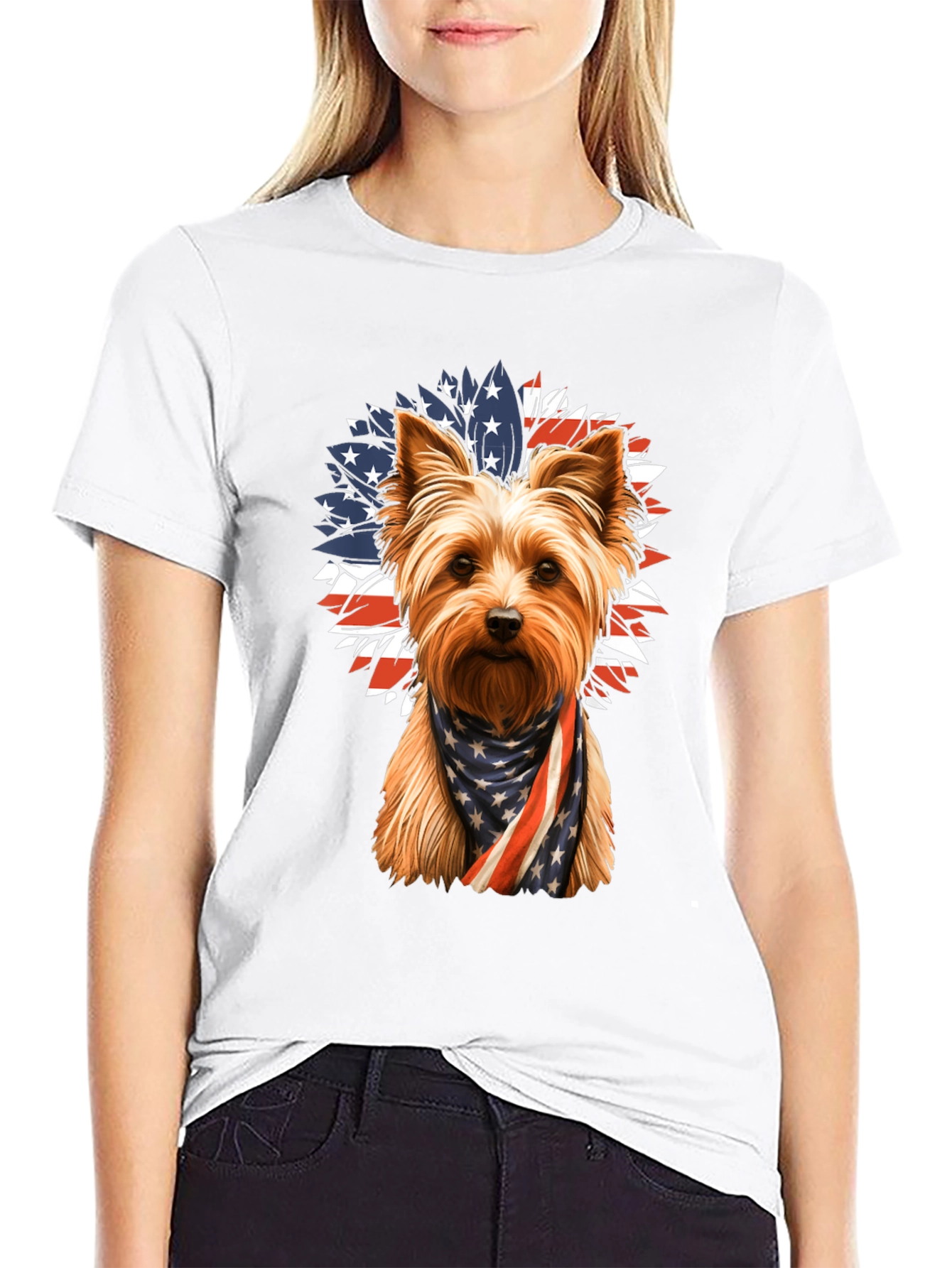 Patriotic Yorkie T-Shirt
