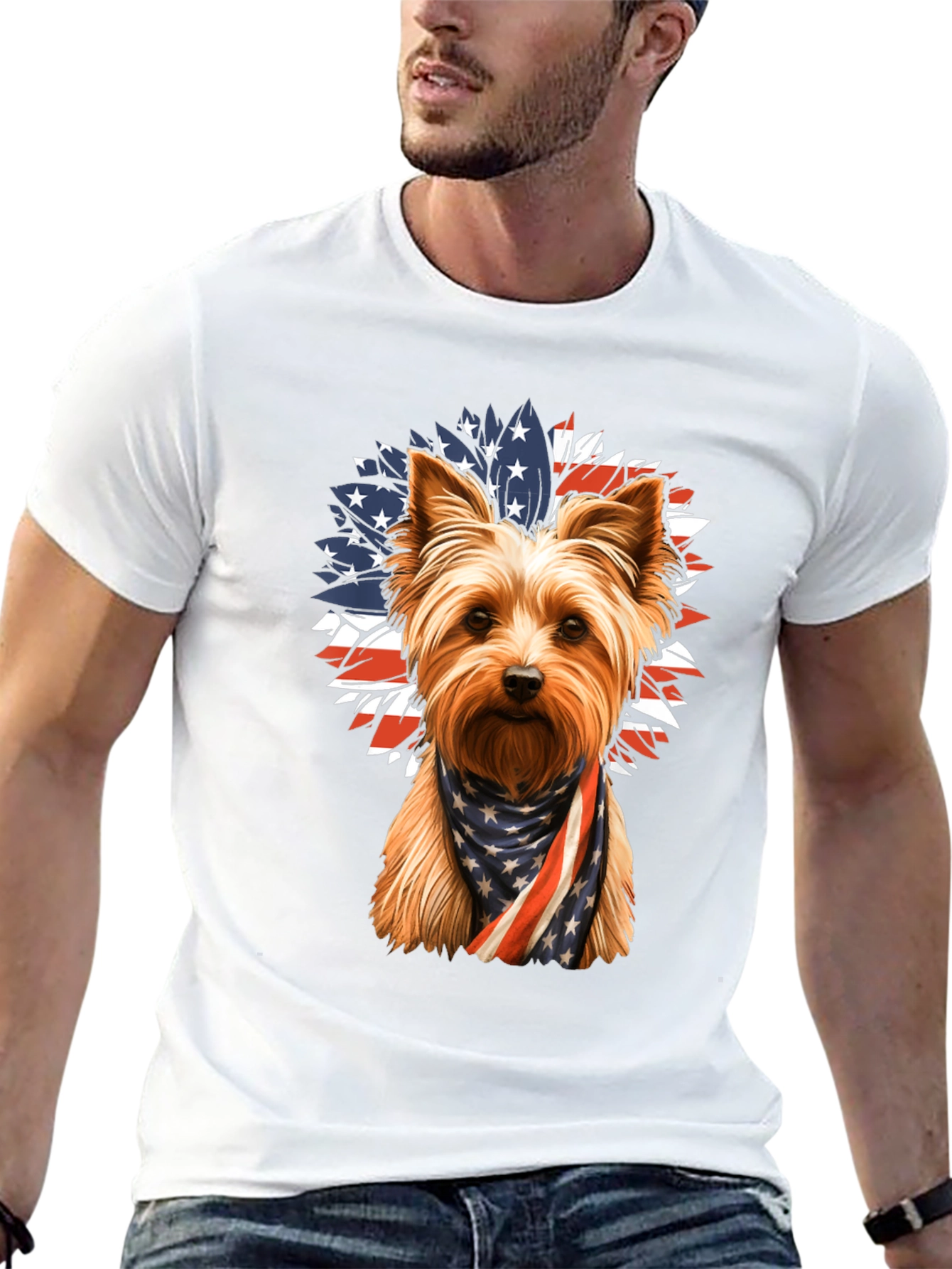 Patriotic Yorkie T-Shirt