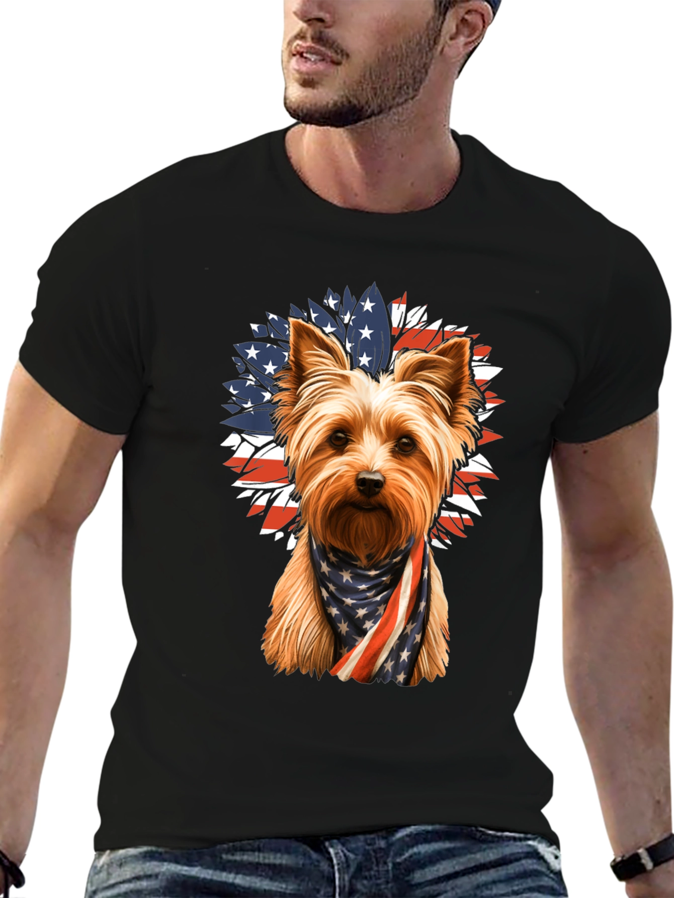 Patriotic Yorkie T-Shirt