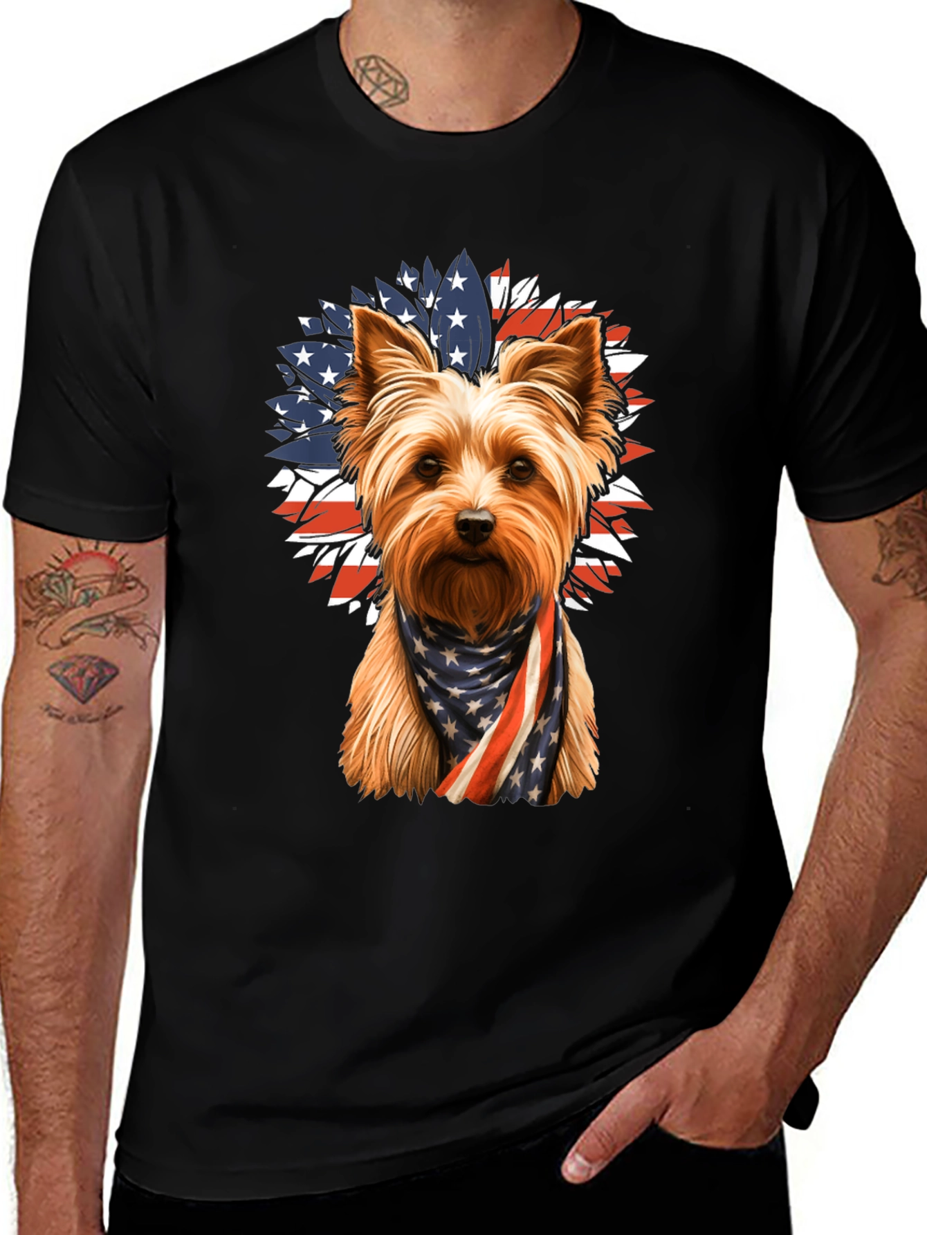 Patriotic Yorkie T-Shirt
