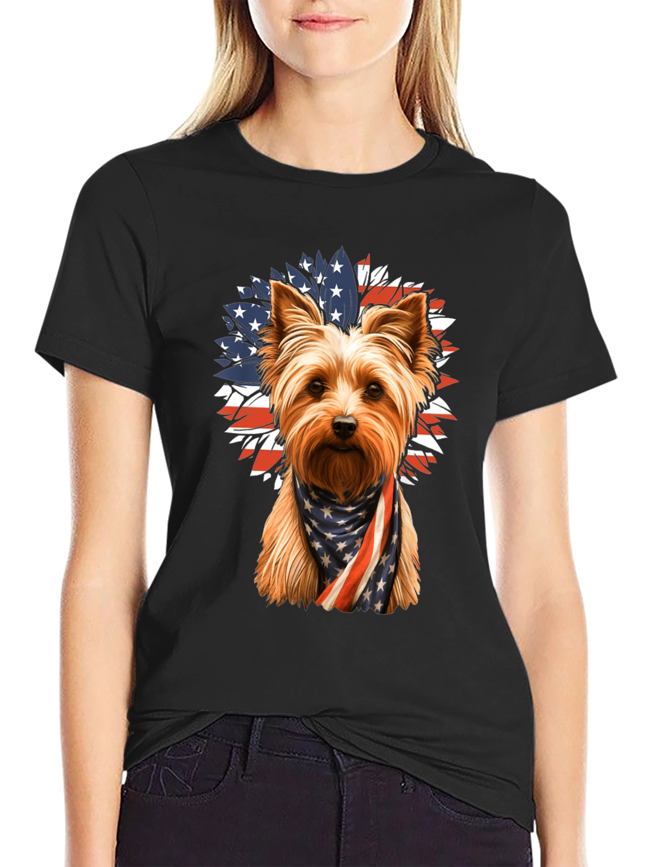 Patriotic Yorkie T-Shirt