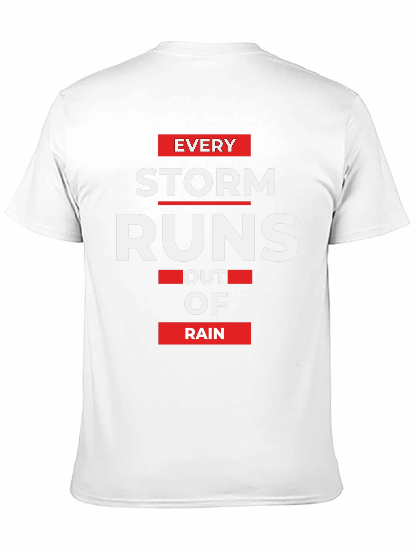 Inspirational Storm Runs Out of Rain Black T-Shirt