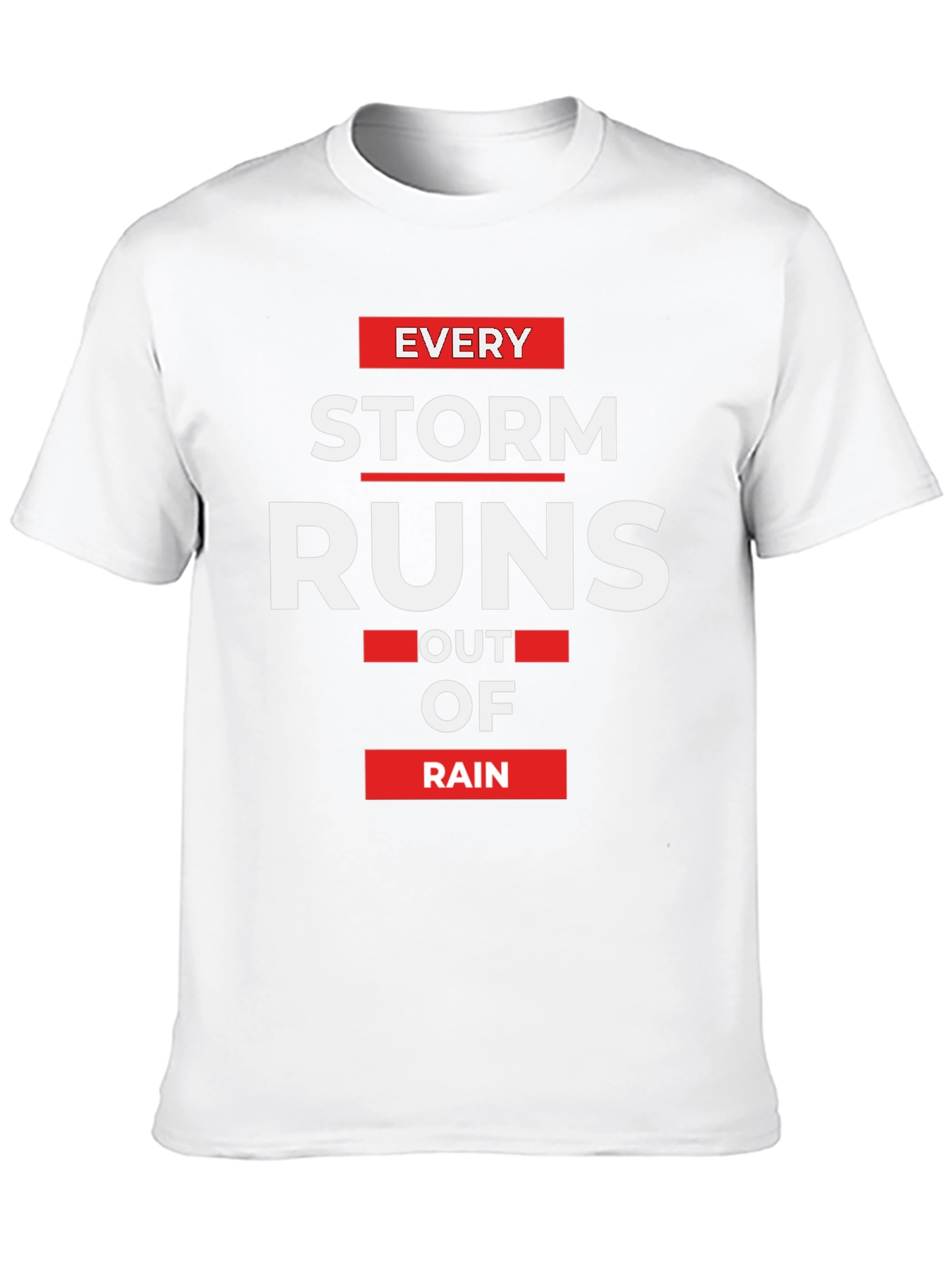 Inspirational Storm Runs Out of Rain Black T-Shirt