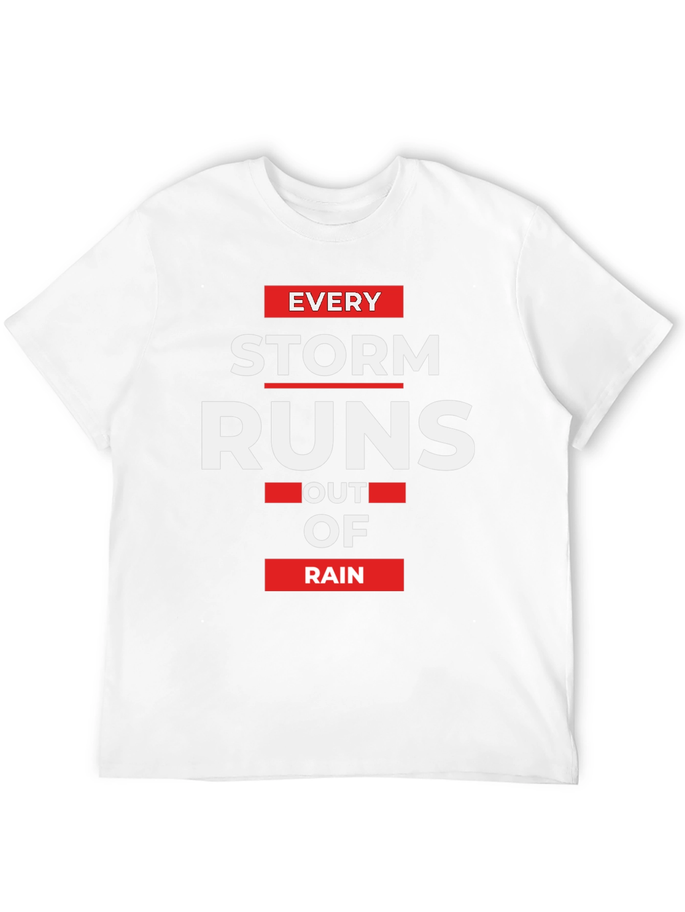 Inspirational Storm Runs Out of Rain Black T-Shirt