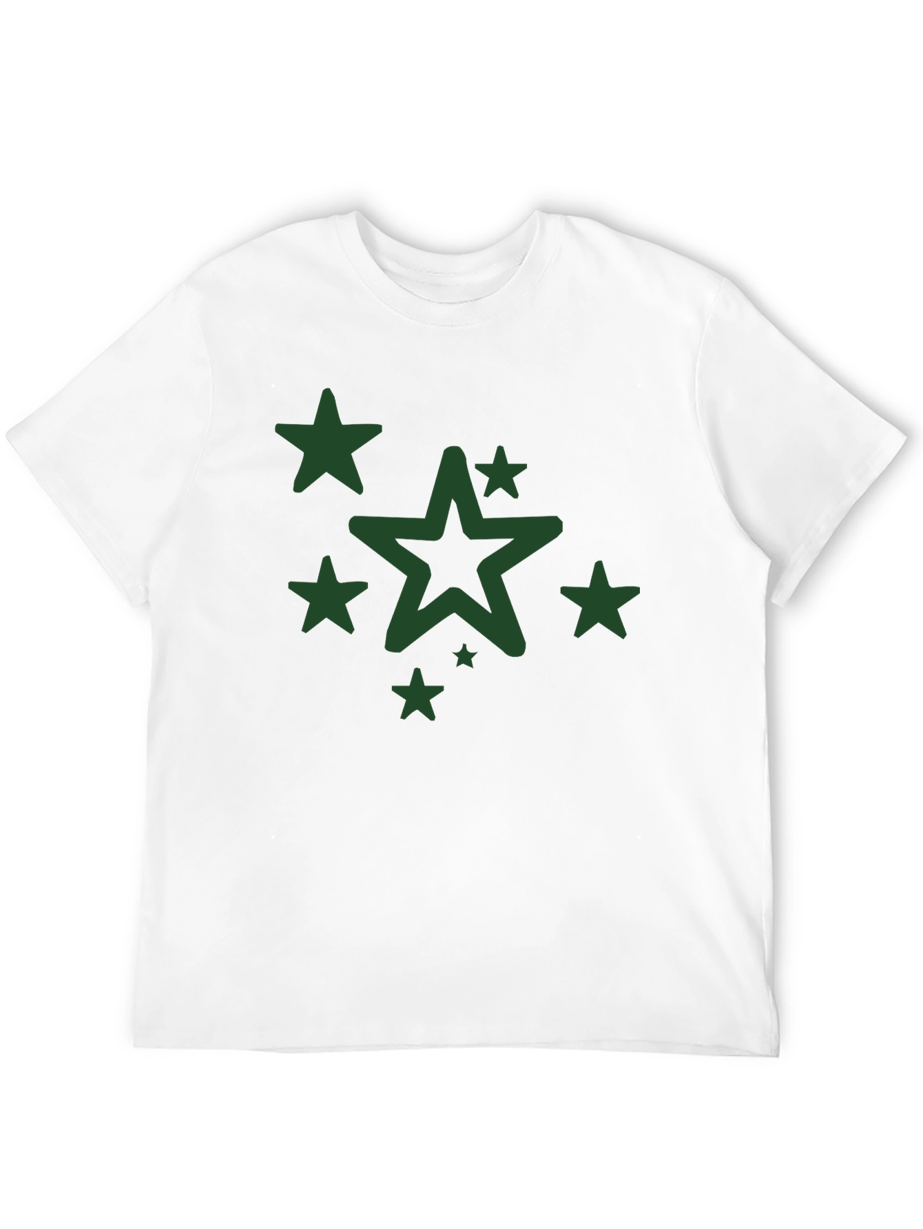 Star Graphic Print Mens Black T-Shirt