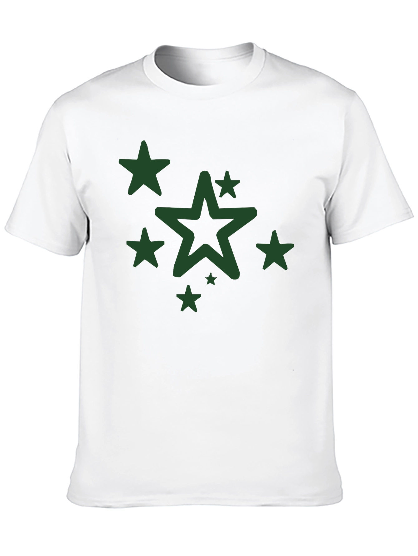 Star Graphic Print Mens Black T-Shirt