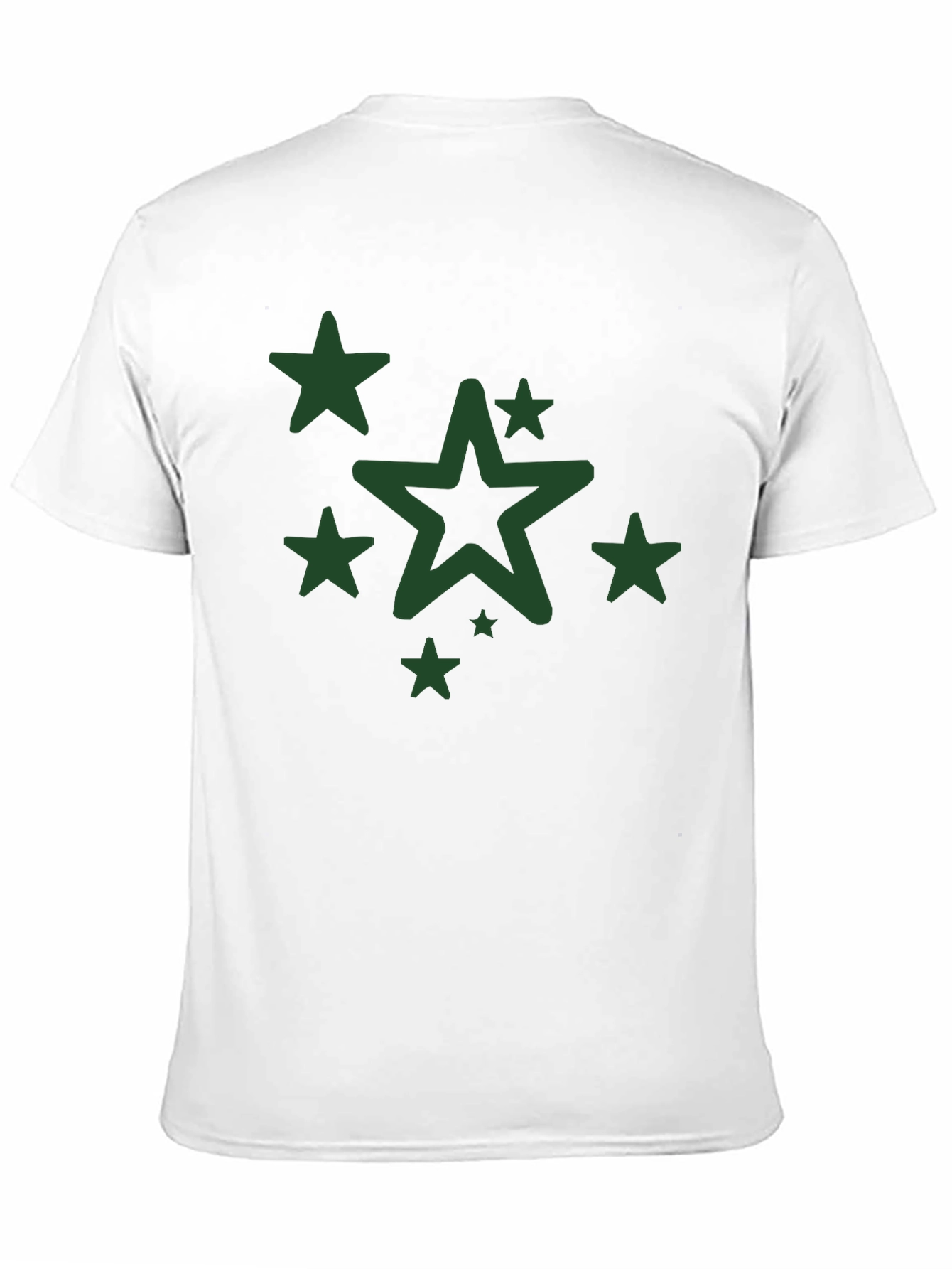 Star Graphic Print Mens Black T-Shirt