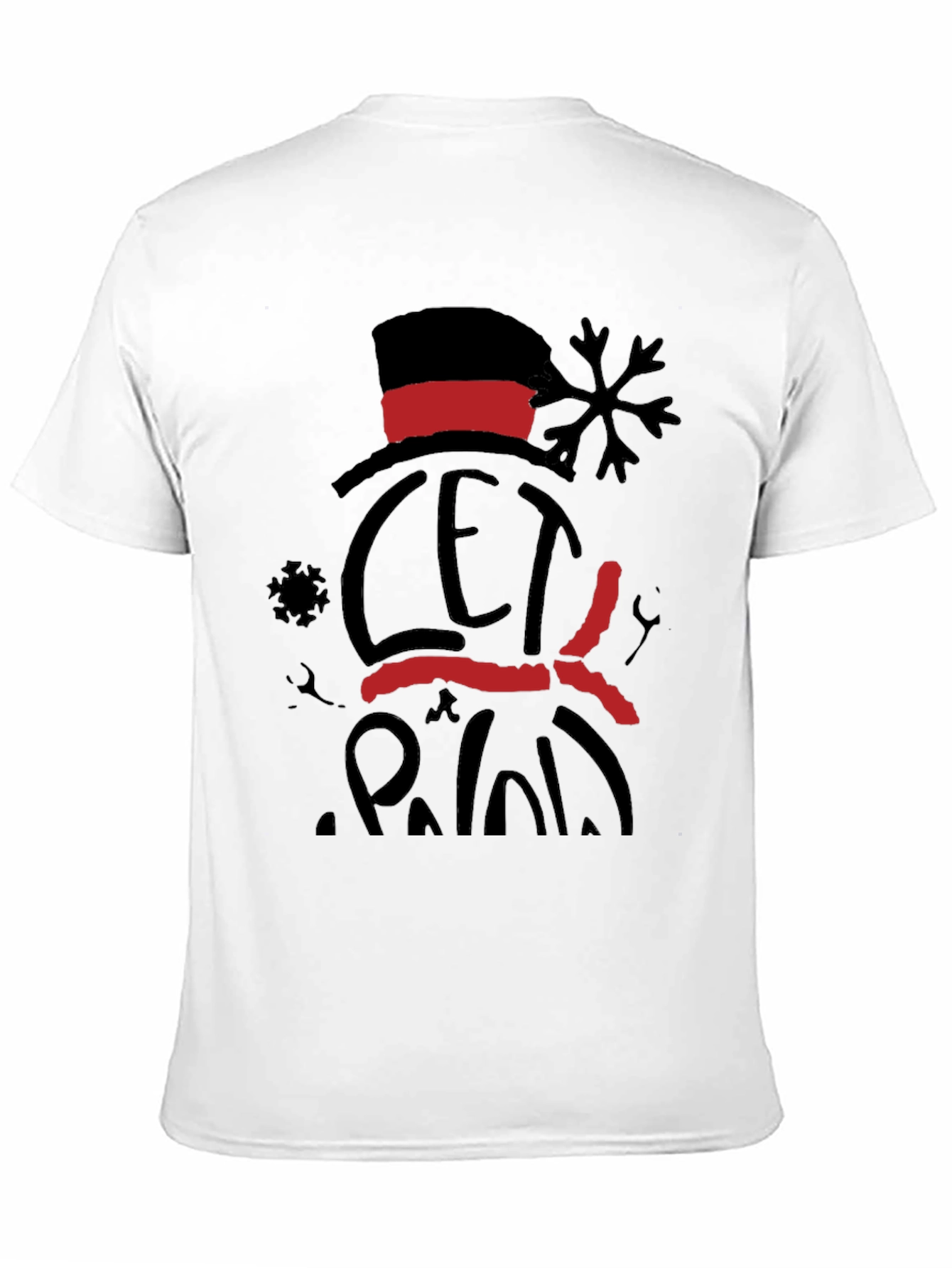 Festive Snowman Graphic Tee - Let it Snow