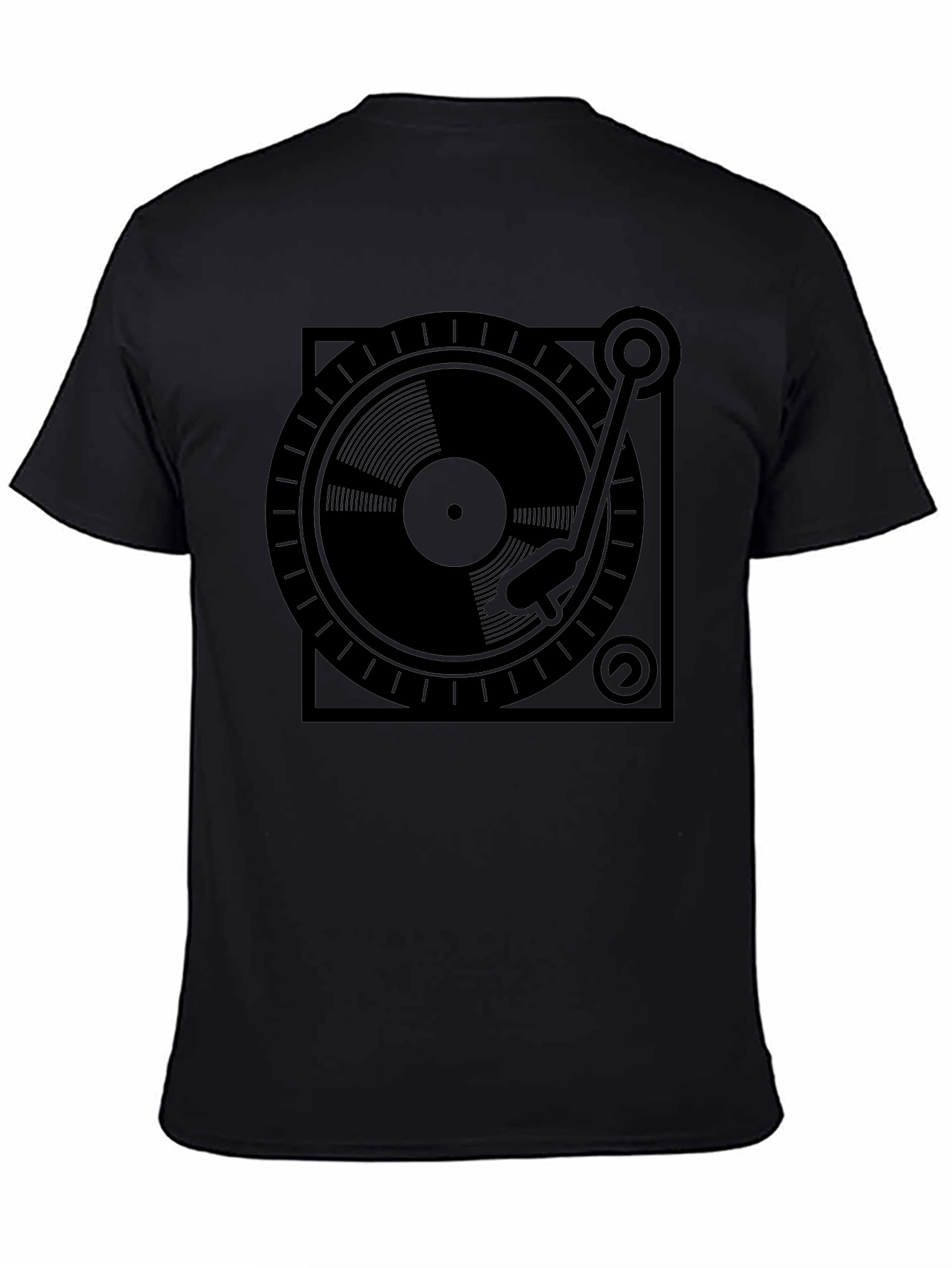 DJ Turntable Graphic Tee - Black
