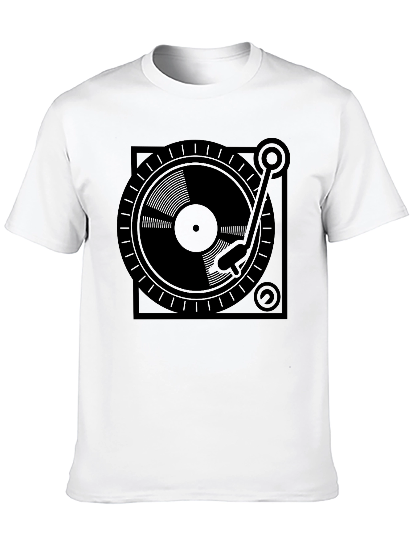 DJ Turntable Graphic Tee - Black