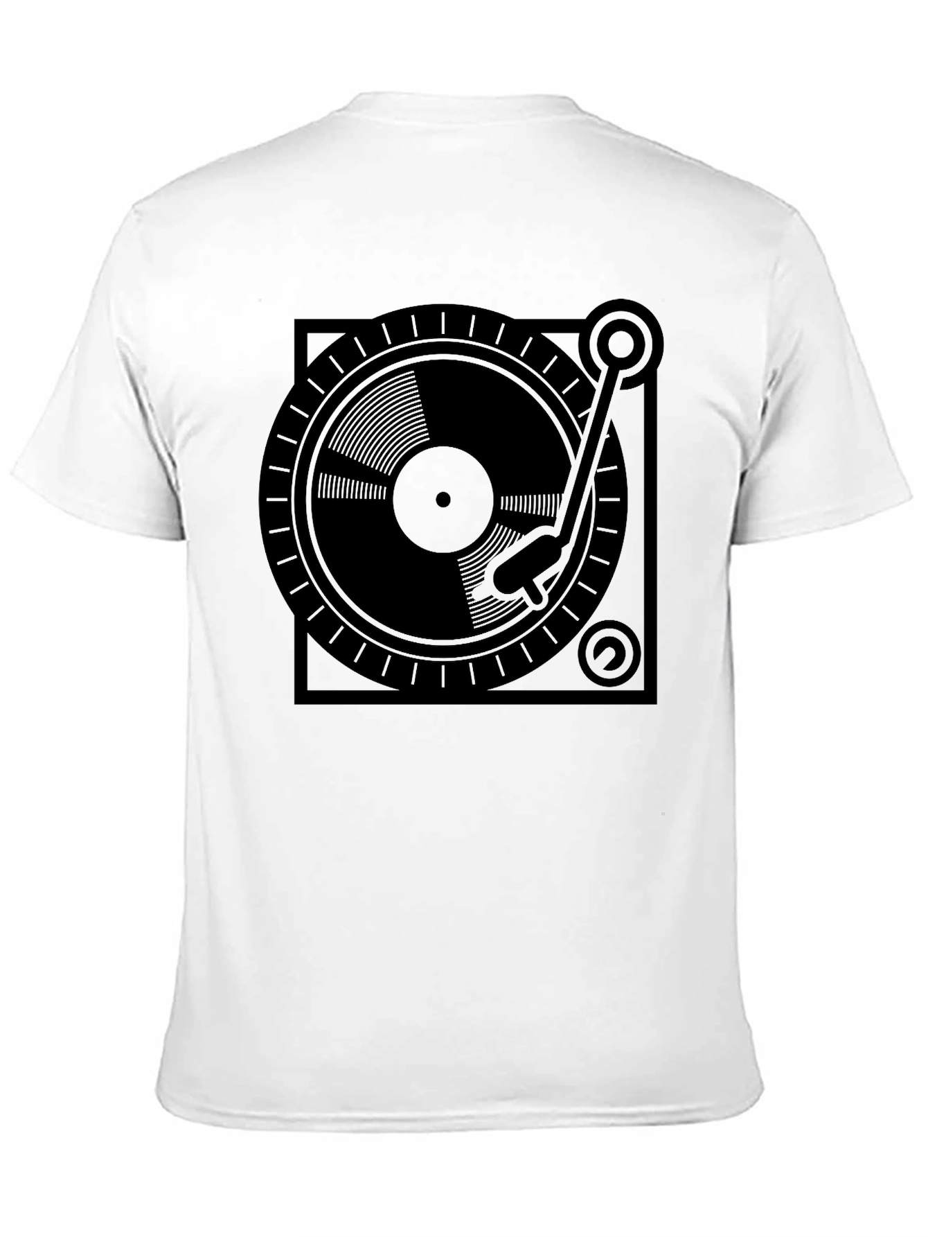 DJ Turntable Graphic Tee - Black