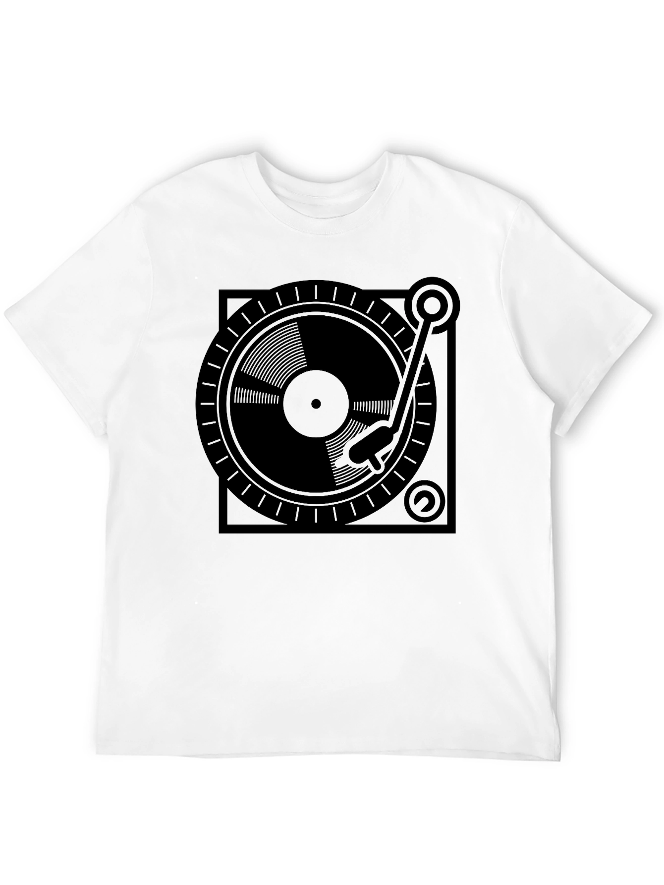 DJ Turntable Graphic Tee - Black