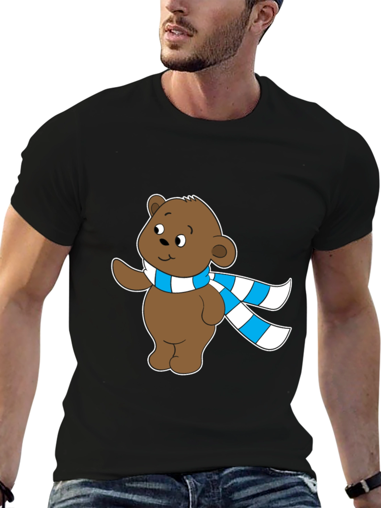Cute Bear Scarf T-Shirt